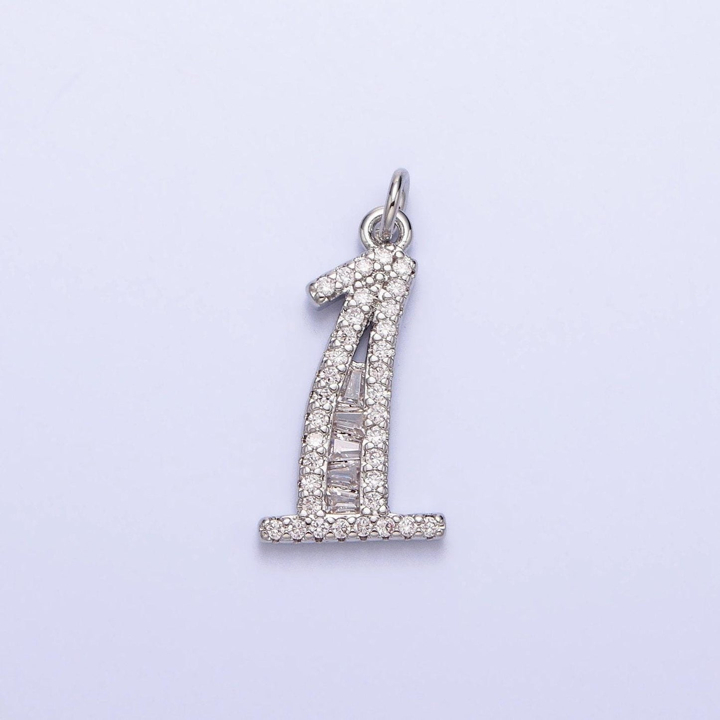 Micro pave cz age lucky number charms pave dangle silver number charms women pave number findings number 0-9 charms ac529 - ac538