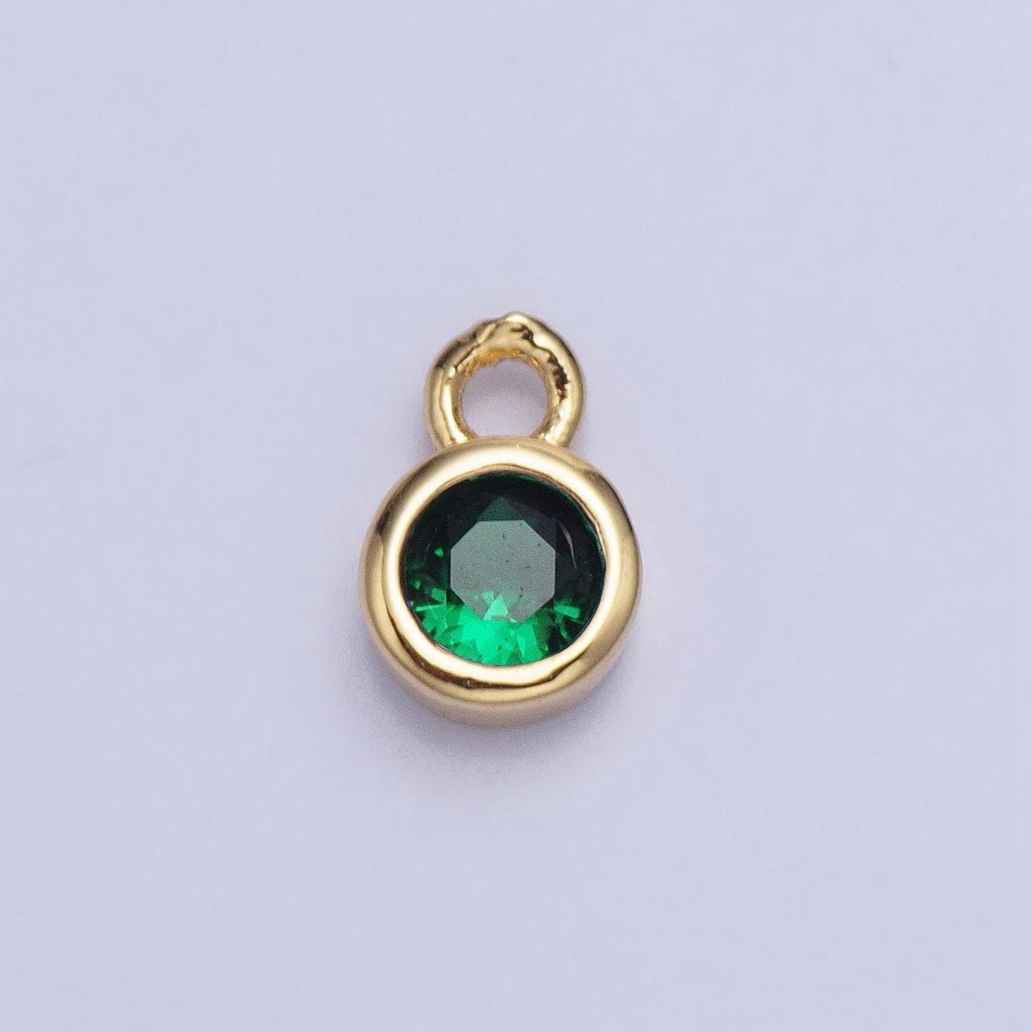 4mm cz stone bezel drop charm mini gold plated full brilliant cut cubic zirconia bezel cut charm for add on charm ac486 ac487