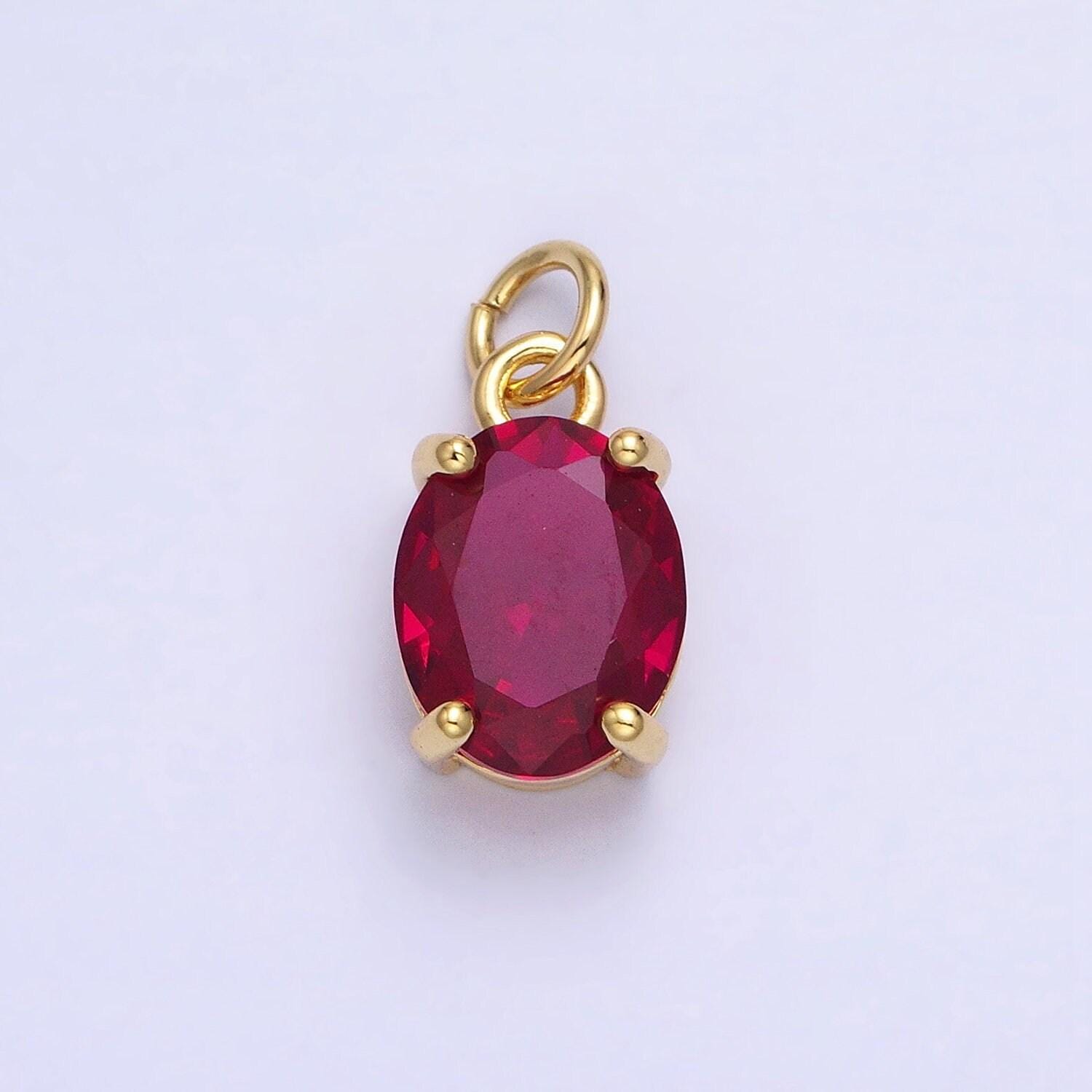 Colorful oval shape cubic zircon pendant charm,cz geometric drop pendant charm wholesale ac458 ac459 ac460 ac461 ac462 ac463