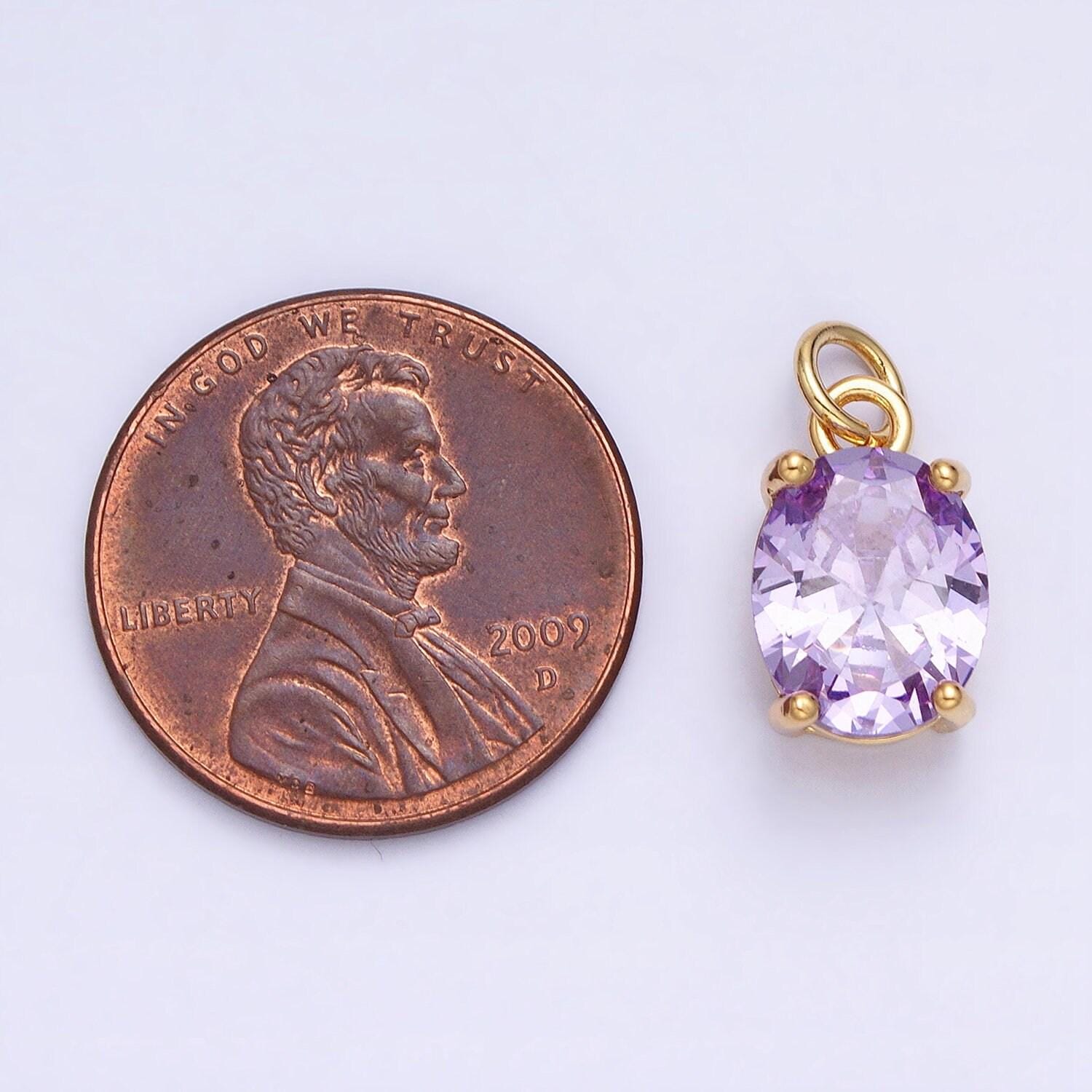 Colorful oval shape cubic zircon pendant charm,cz geometric drop pendant charm wholesale ac458 ac459 ac460 ac461 ac462 ac463