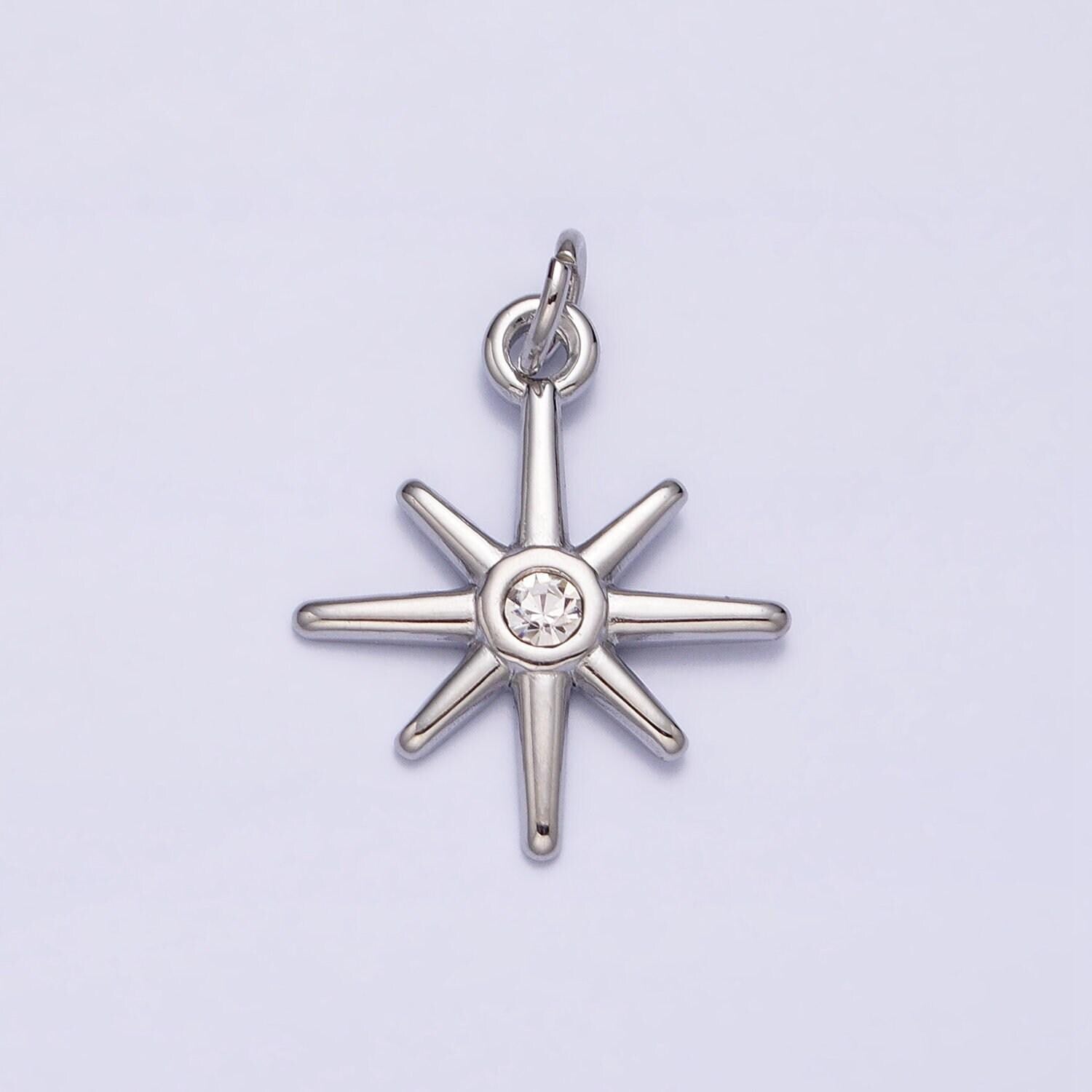 Mini gold star charm north star pendant celestial jewelry for necklace bracelet earring component ac-444 ac-445