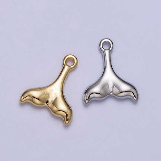 Mini gold whale charm pendant small whale tail pendant 14k gold filled ocean under the sea necklace earring bracelet jewelry making ac345