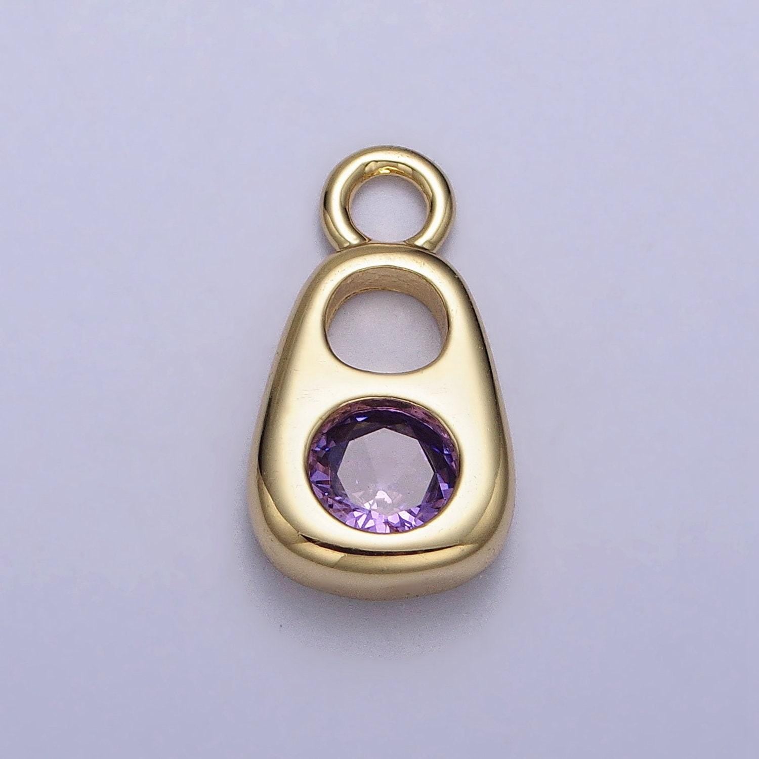 14k gold filled soda tab, pull tab, can tab pendant charm for bracelet necklace wholesale pendants jewelry making craft supplies ac327