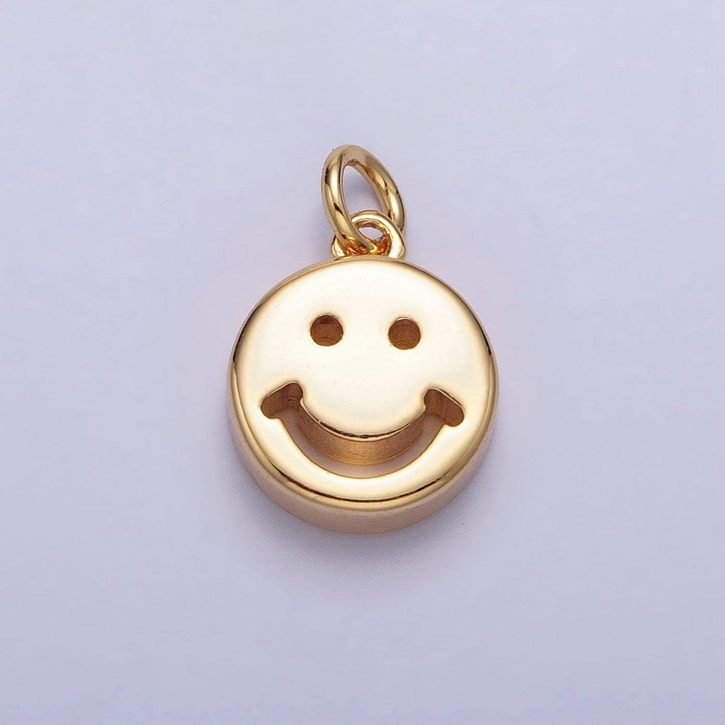 Mini gold happy face charm silver smile face charm for bracelet necklace earring ac-225