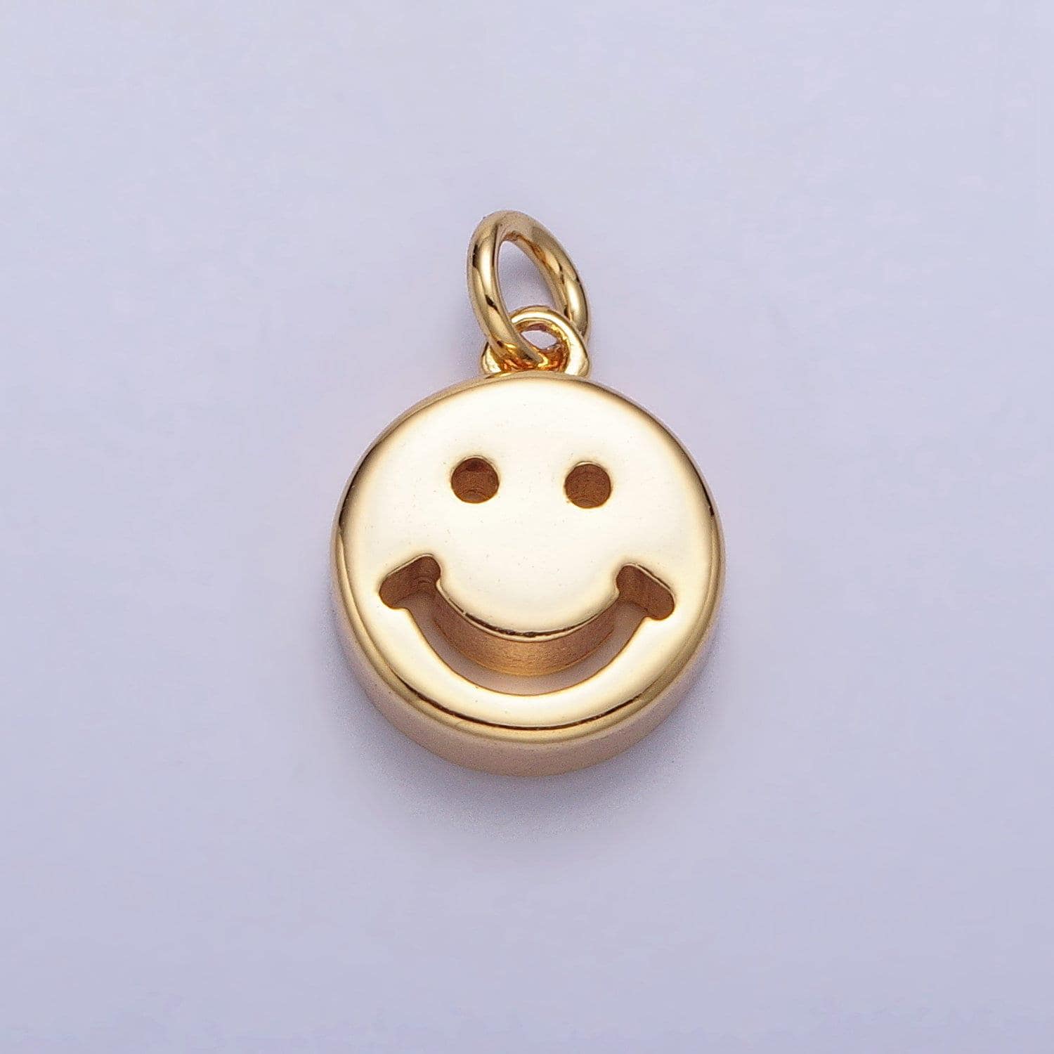 Mini gold happy face charm silver smile face charm for bracelet necklace earring ac-225