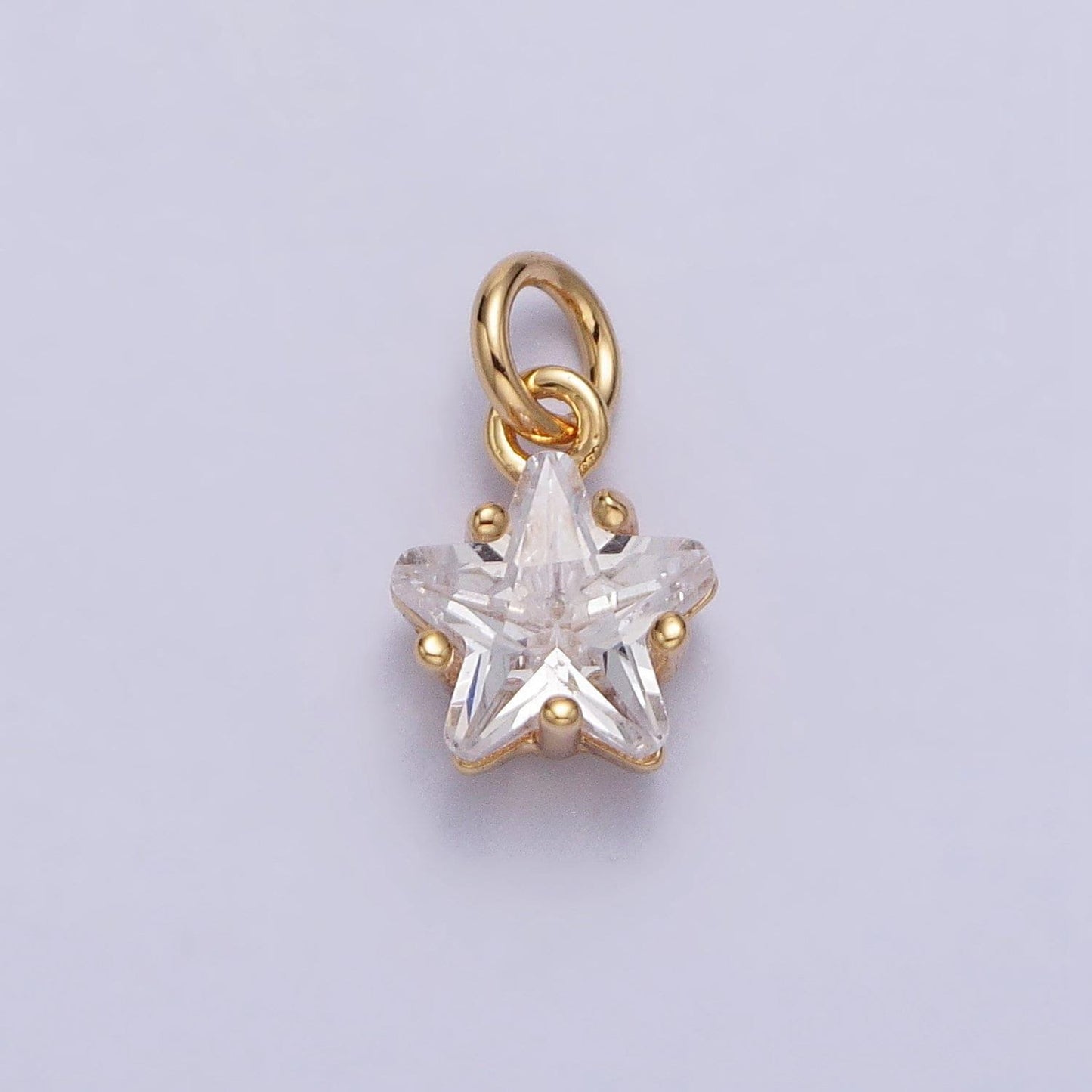 Mini gold star charm cubic star charm celestial pendant dangle charms for bracelet necklace earring supply component ac237