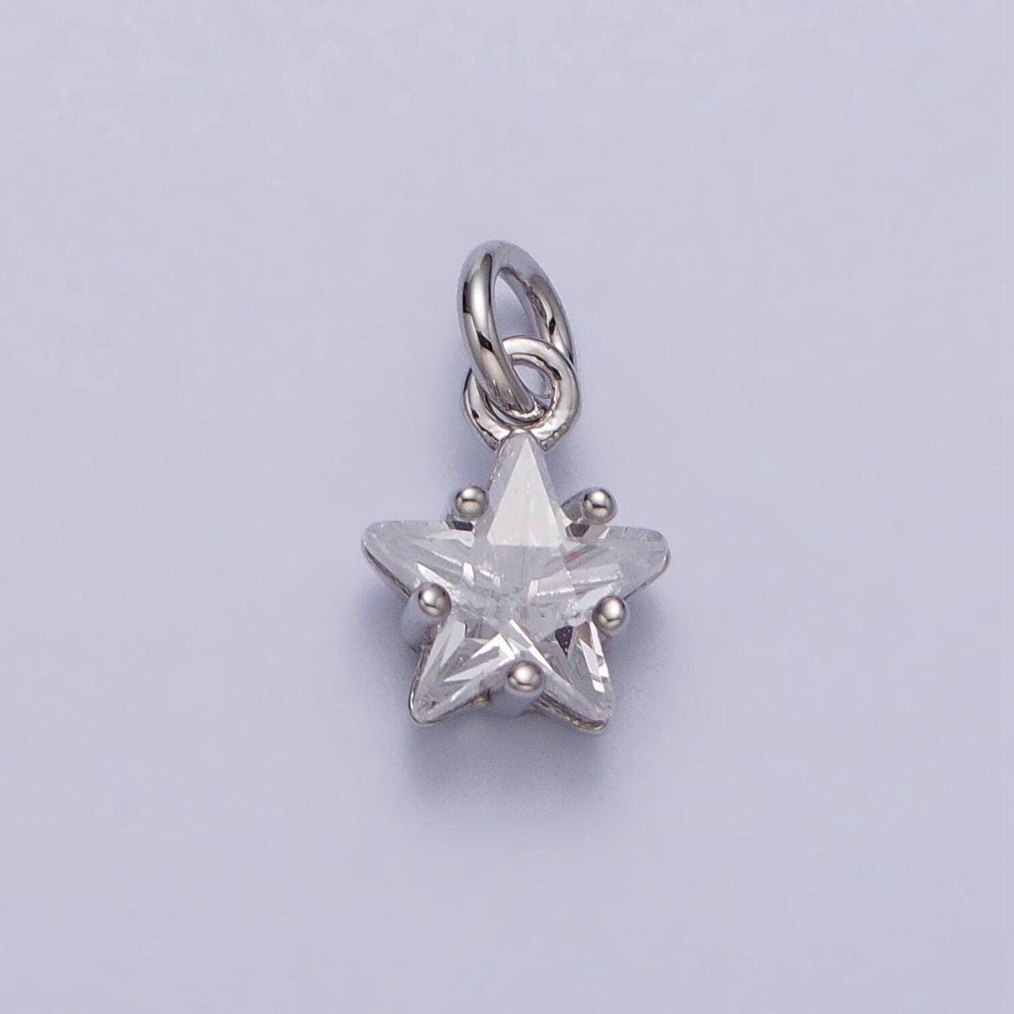 Mini gold star charm cubic star charm celestial pendant dangle charms for bracelet necklace earring supply component ac237