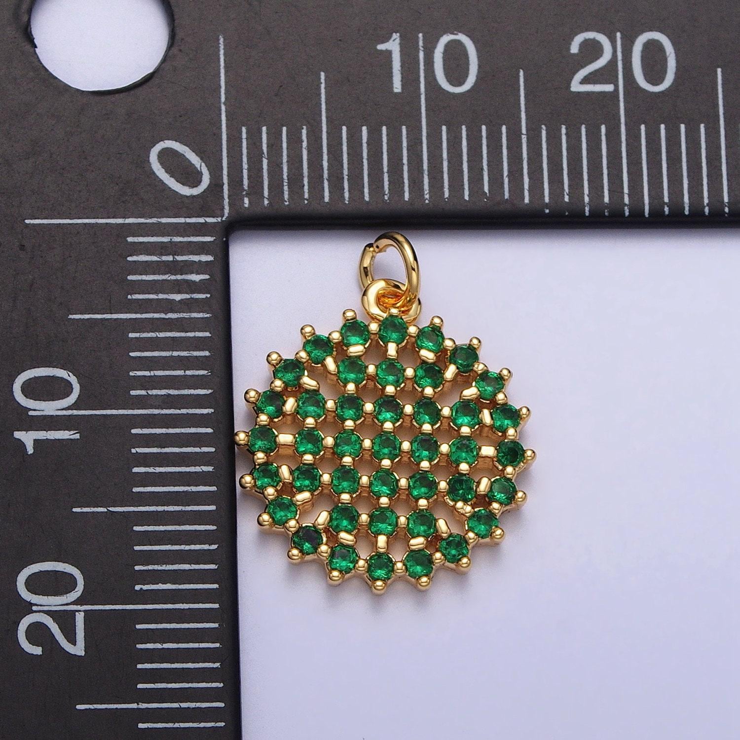 Gold micro pave sun charm diy jewelry accessories in gold cubic zirconia green clear charm necklace bracelet earring pendant ac195