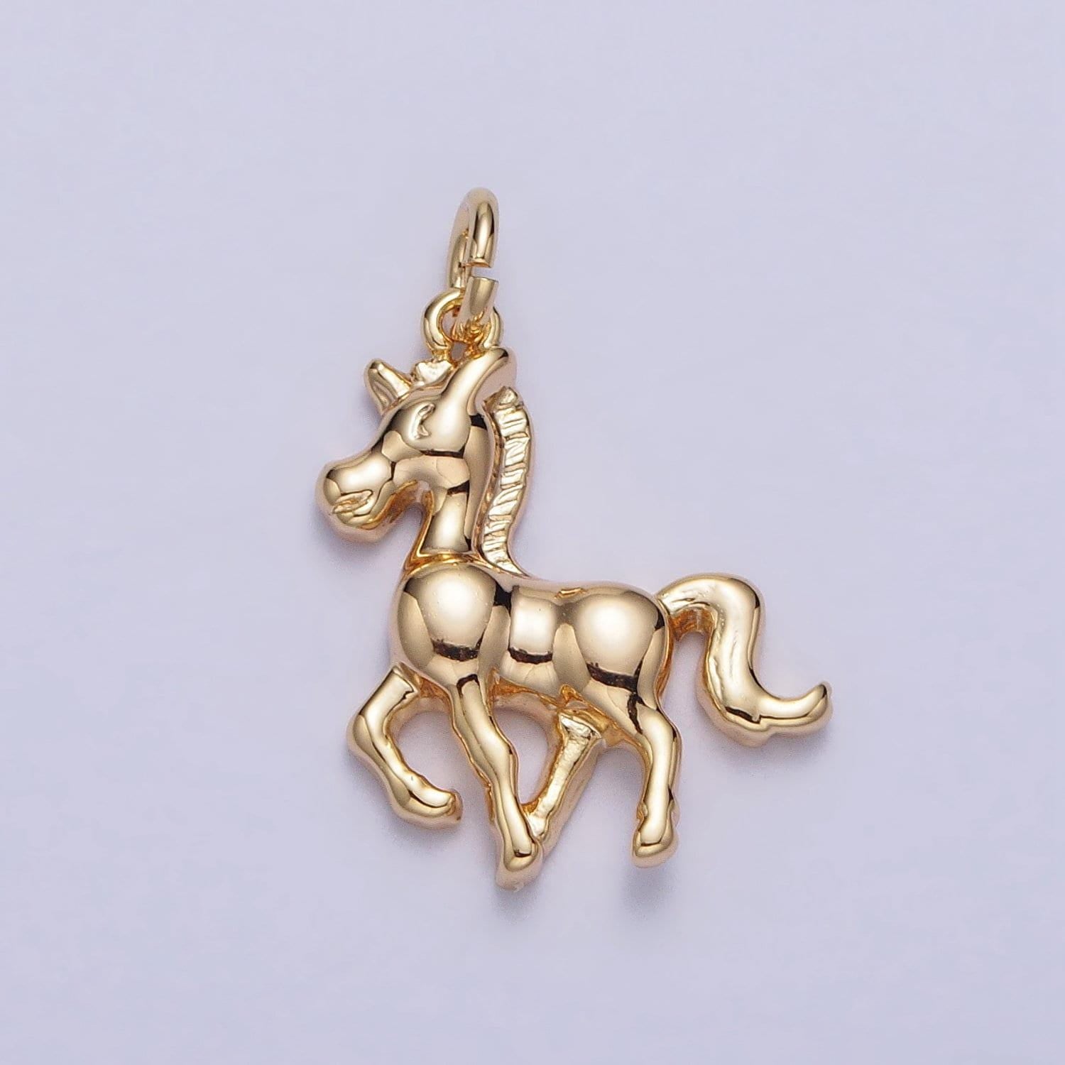 Mini horse charm gold animal wildlife charm for necklace bracelet in gold & silver | ac193