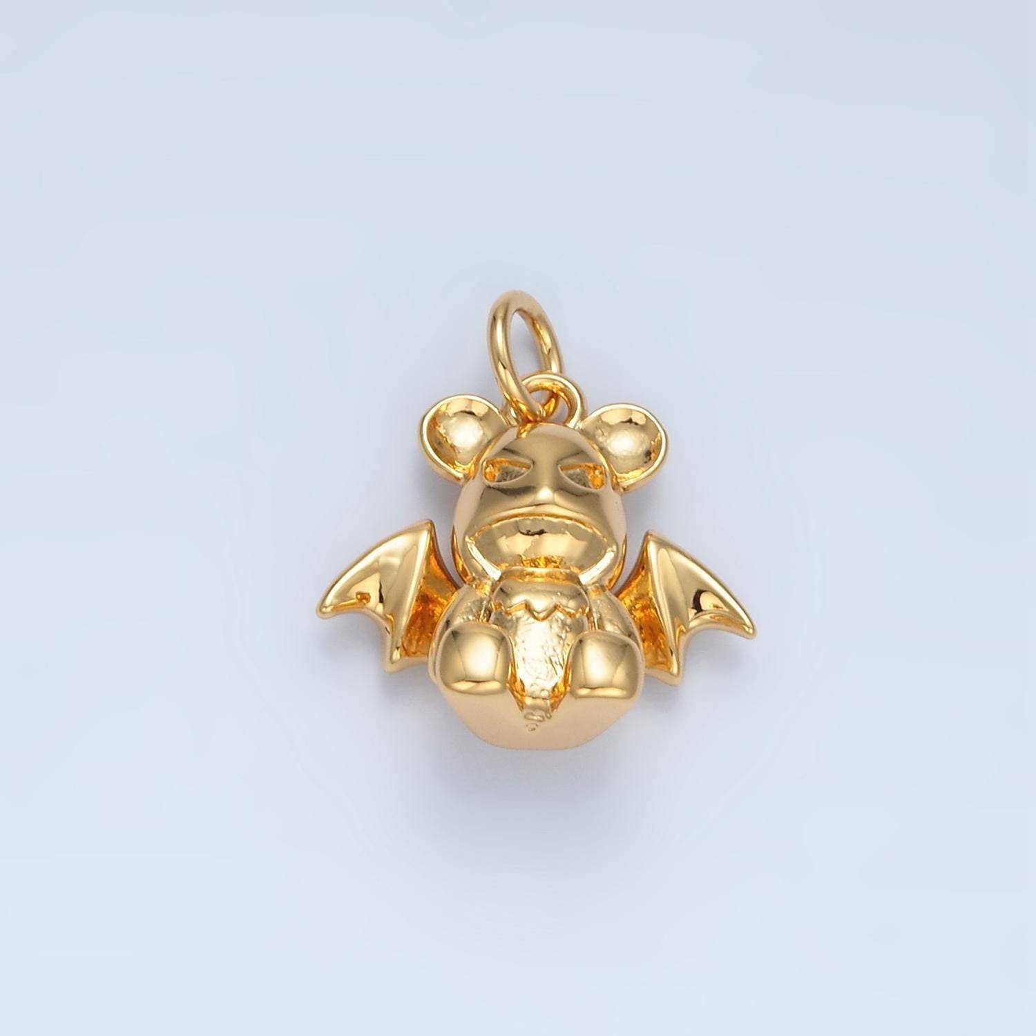 14k gold filled bear bat animal charm | ac-175