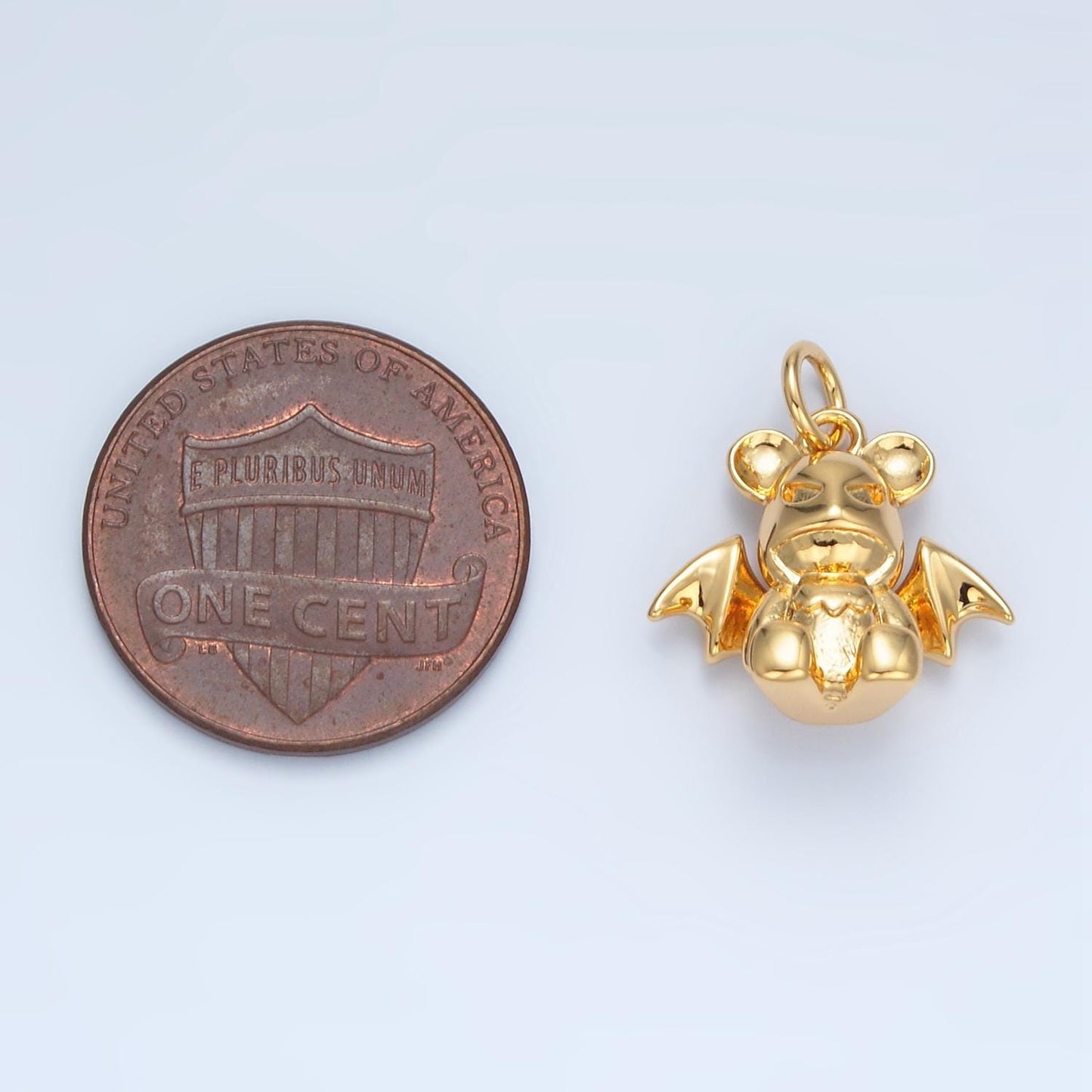 14k gold filled bear bat animal charm | ac-175