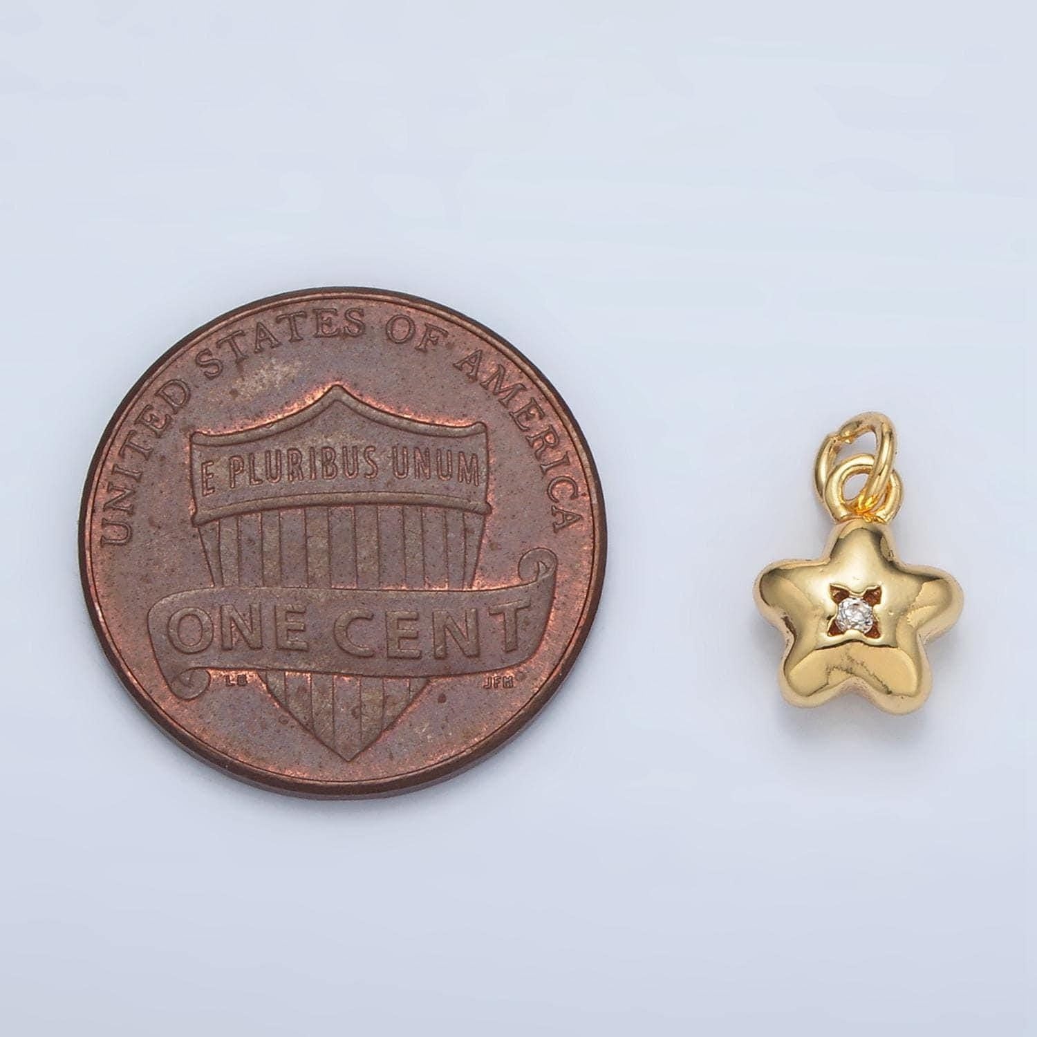 Mini gold star charm small star charm celestial charms 24k gold filled findings ac169