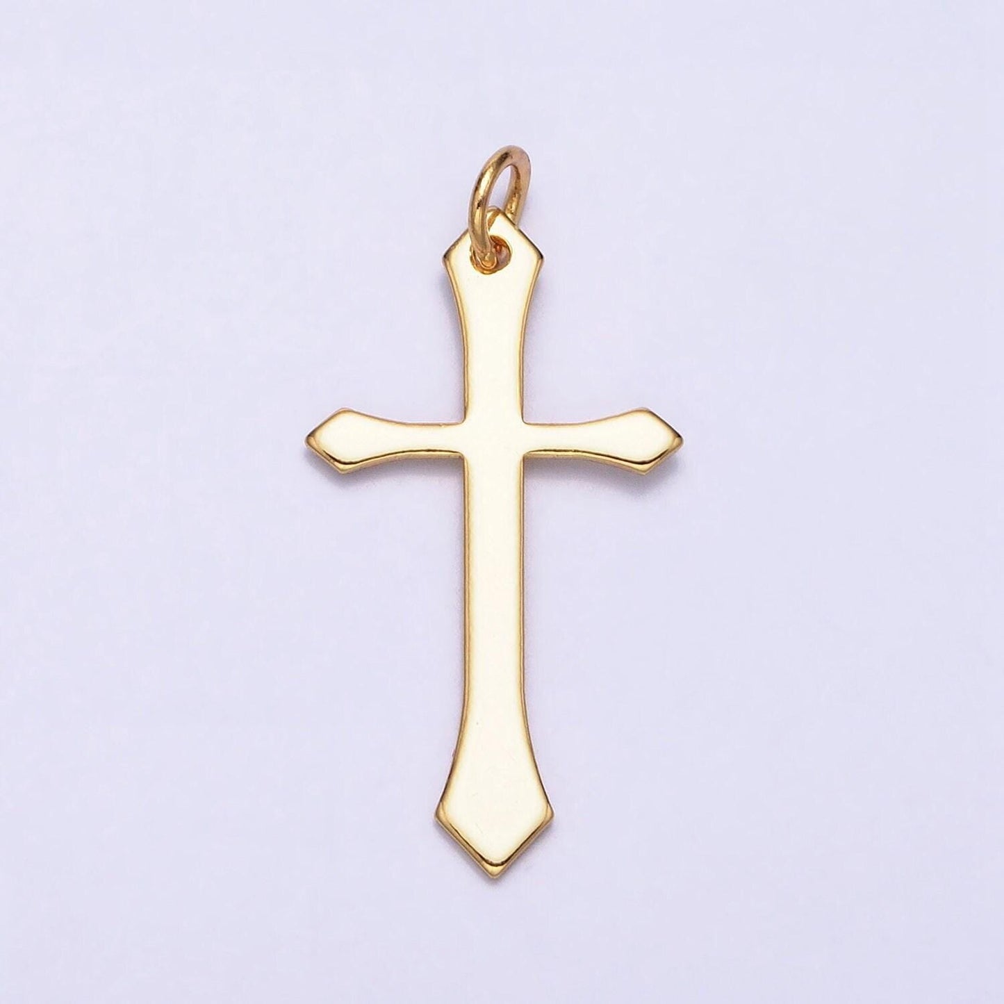 Dainty 16k gold filled cross pendant for rosary religious necklace earring supply ac1327