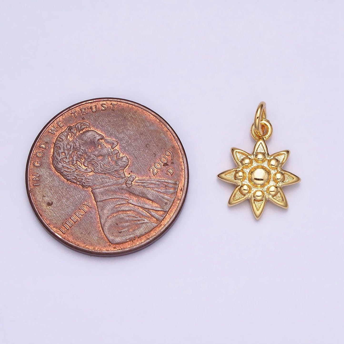 Mini gold sun charm dainty sun charm pendant celestial charms, tribal sun charm yoga bohemian boho jewelry inspired supply ac1165