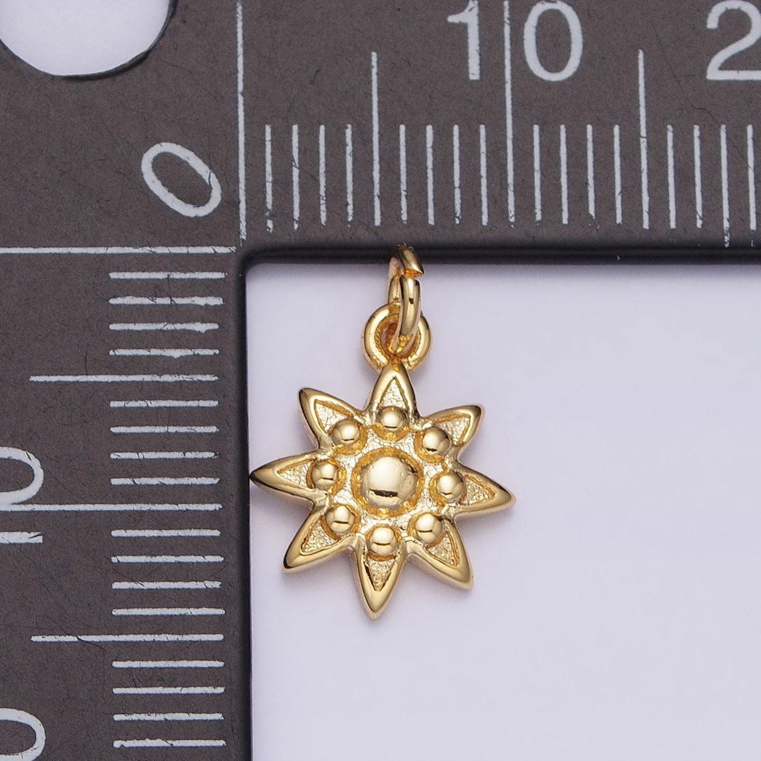 Mini gold sun charm dainty sun charm pendant celestial charms, tribal sun charm yoga bohemian boho jewelry inspired supply ac1165