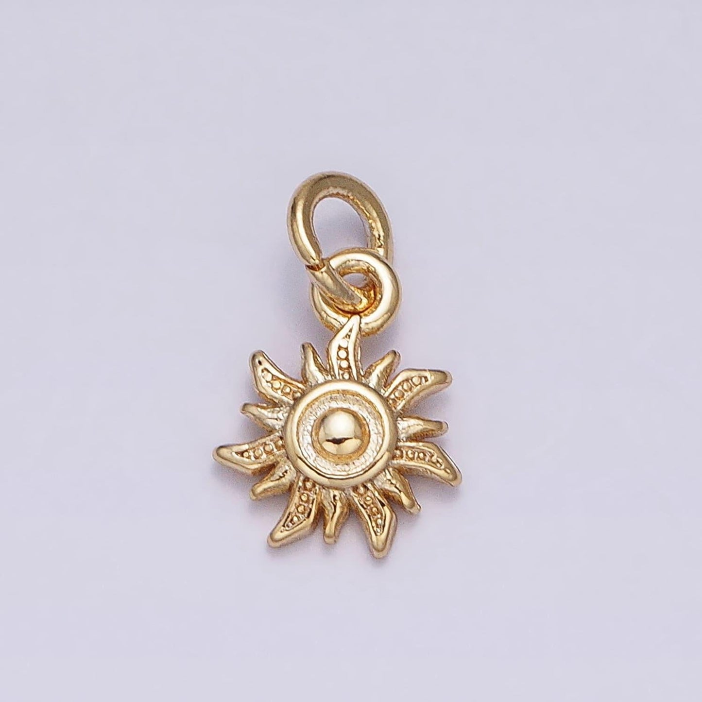 Dainty sun burst clear cluster cubic zirconia charm pendant cz floral nature charm bracelet necklace earring supply -615