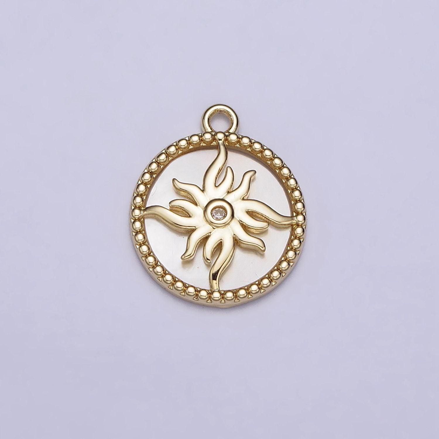 Mini sun charms gold sun burst charms. handmade jewelry supplies. diy craft supplies. handmade supplies ac1056