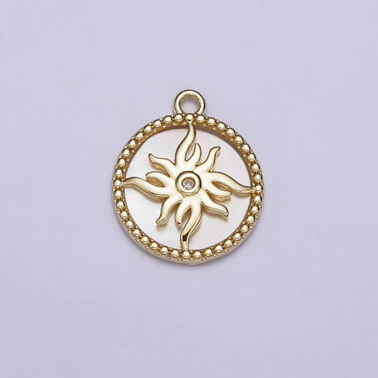 Mini sun charms gold sun burst charms. handmade jewelry supplies. diy craft supplies. handmade supplies ac1056