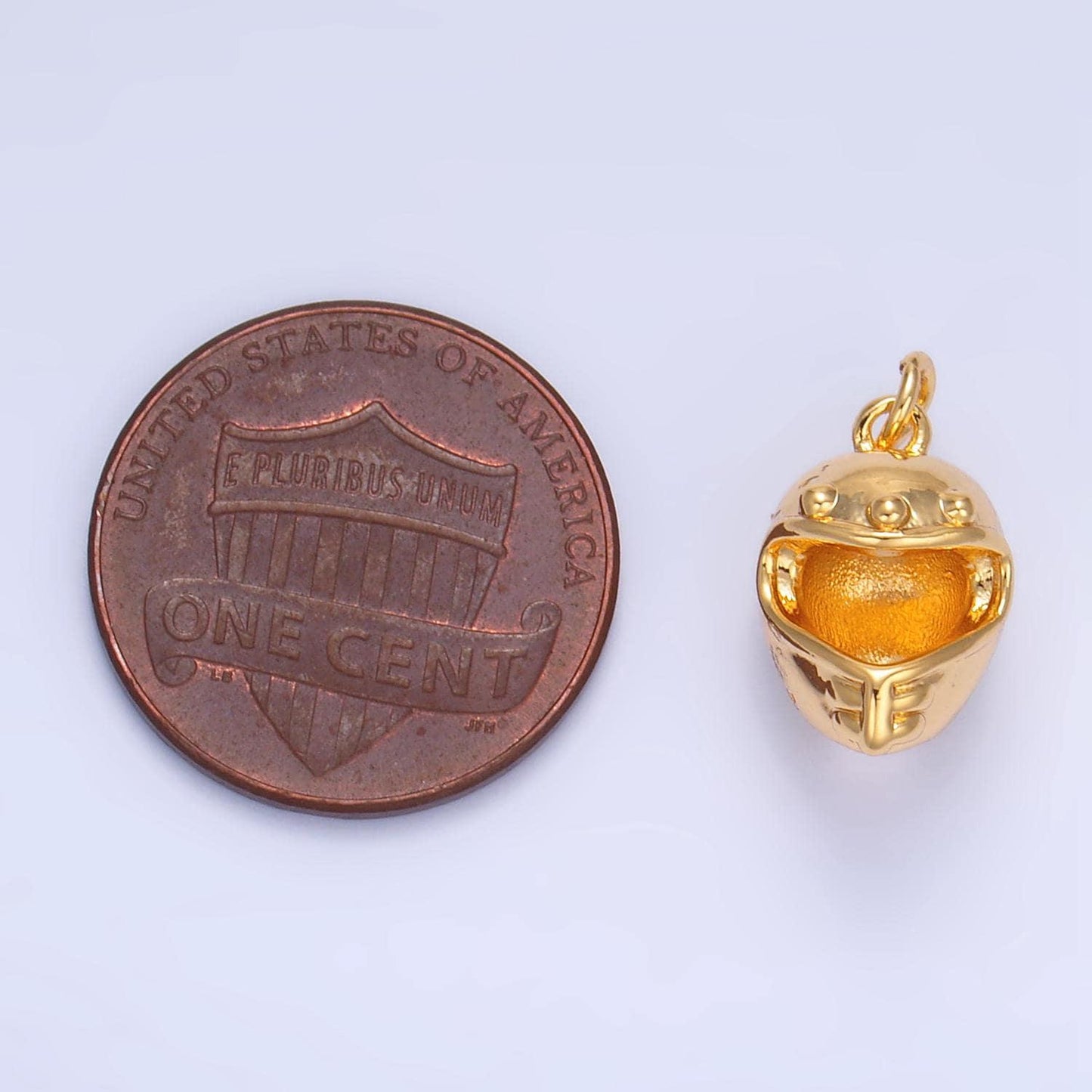 24k gold filled motorcycle helmet pendant, helmet necklace bracelet charm gold motor racing helm charm w134
