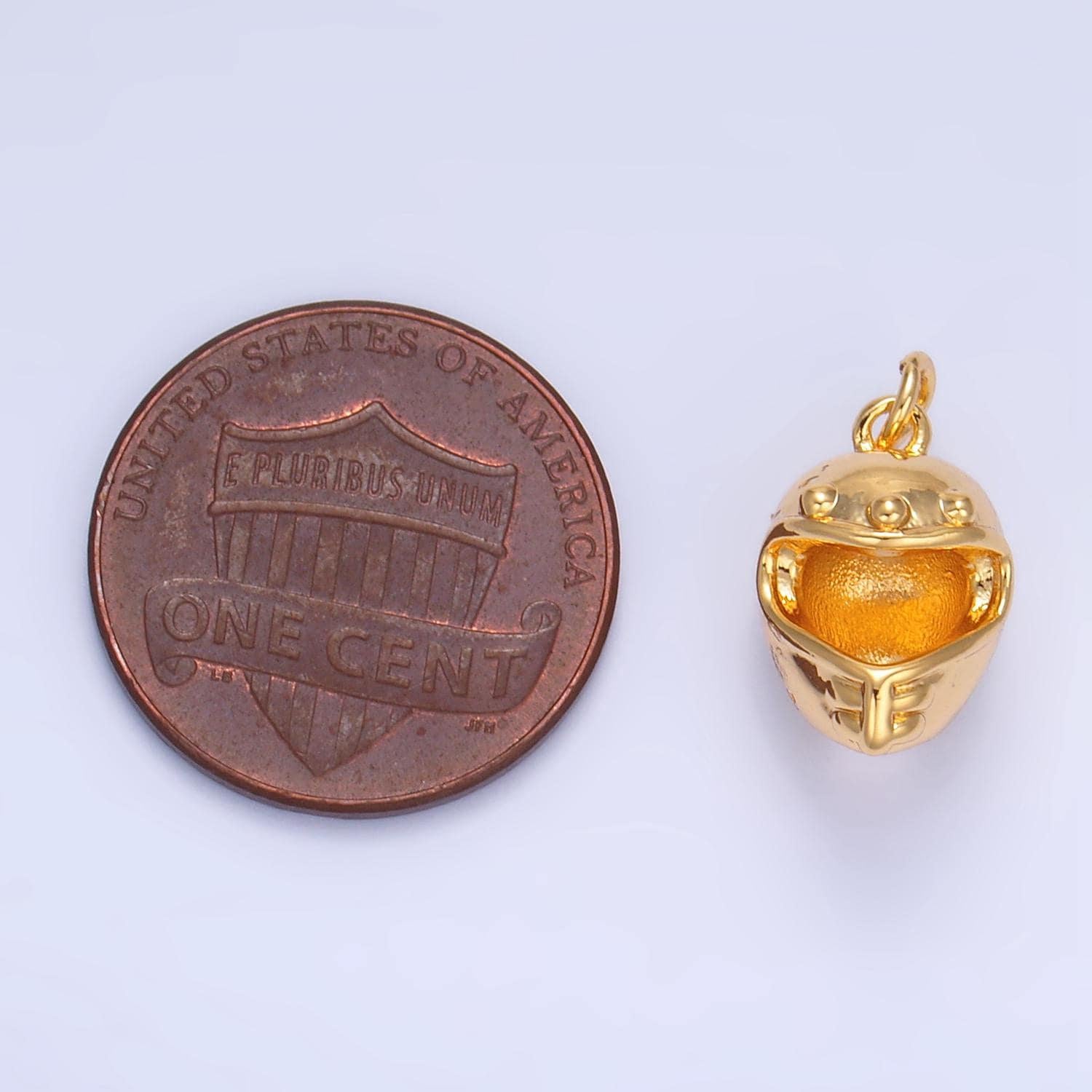 24k gold filled motorcycle helmet pendant, helmet necklace bracelet charm gold motor racing helm charm w134