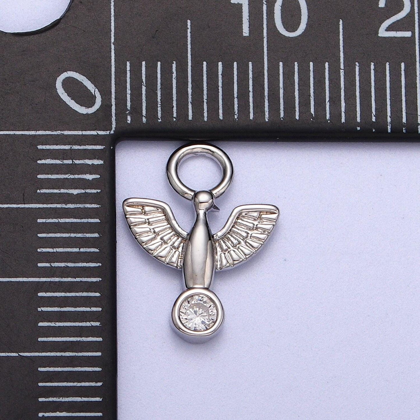 Silver tiny dove charm, bird charm for necklace ,earring, bracelet gold dove charm for add on pendant ac056