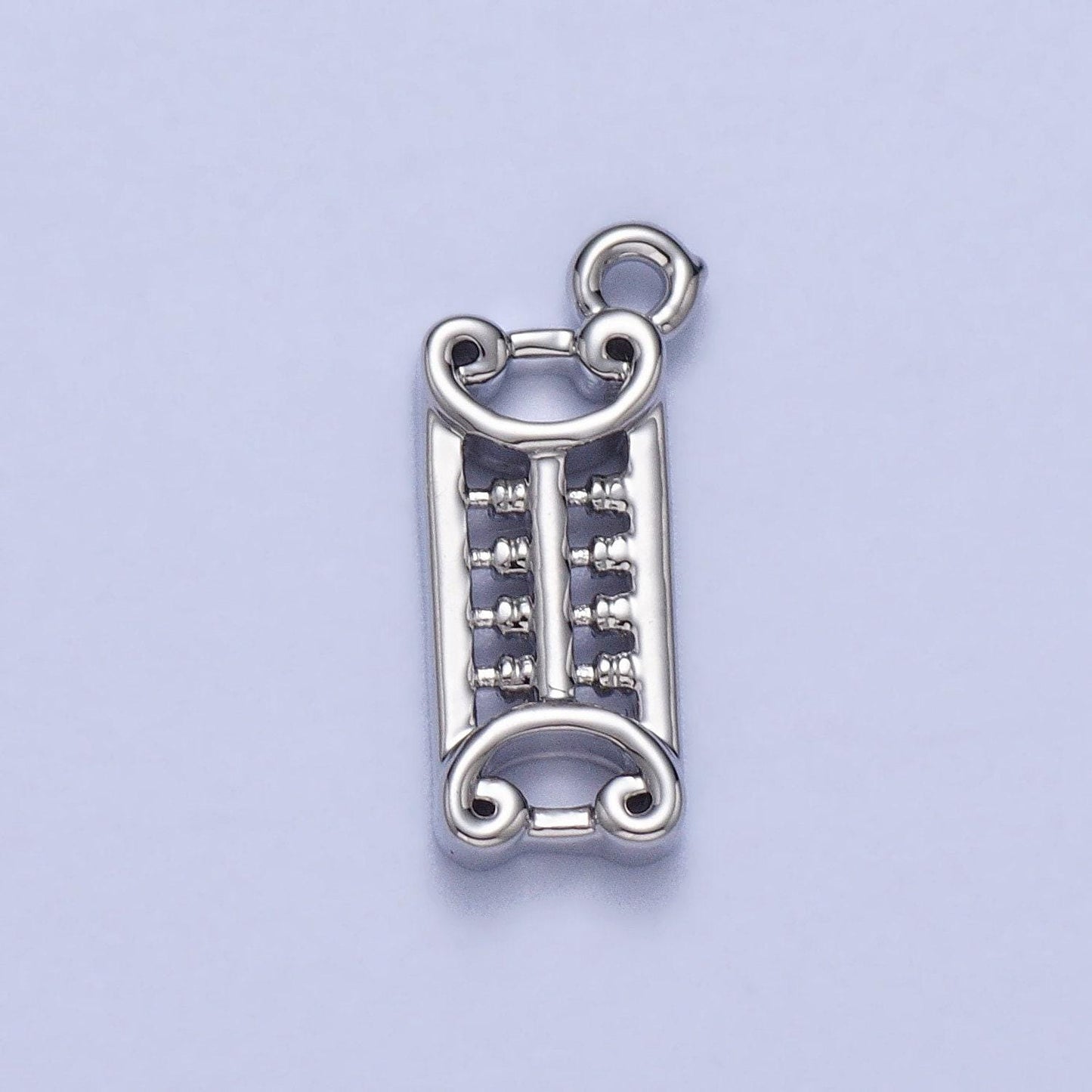 Tiny gold abacus math calculator charm pendant for asian teacher appreciation gift kumon chinese charm ac038