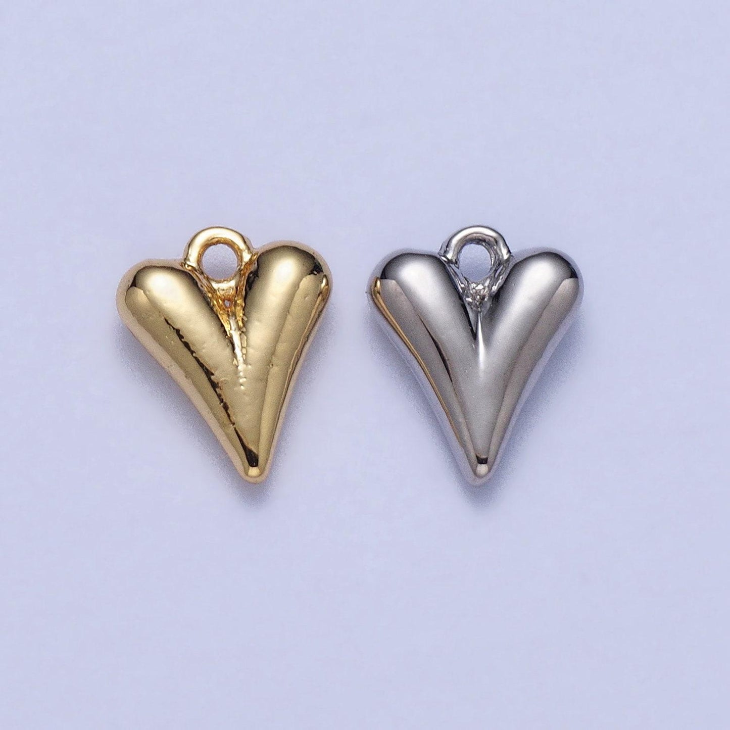 Mini gold heart charm love charm valentine charm jewelry finding silver heart charm for necklace bracelet earring supply ac034