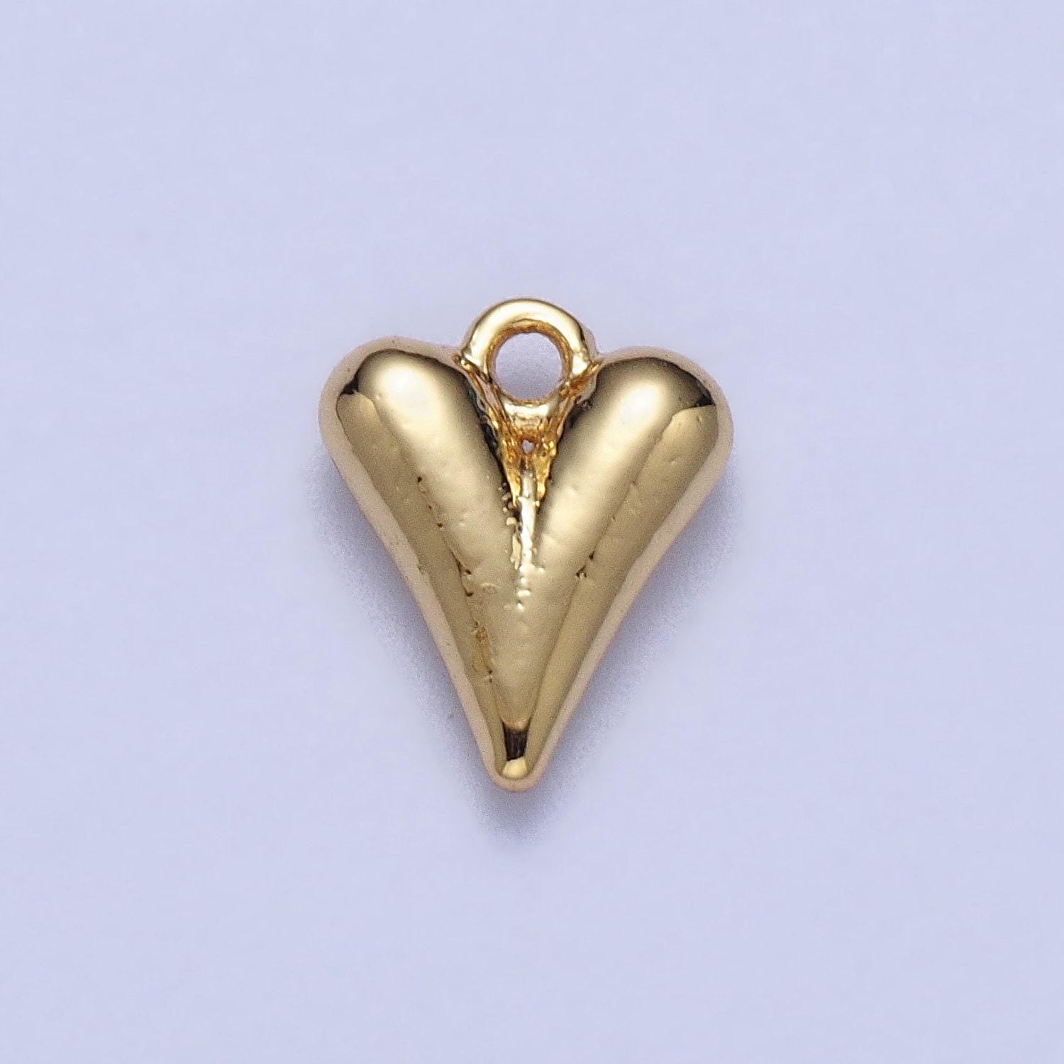Mini gold heart charm love charm valentine charm jewelry finding silver heart charm for necklace bracelet earring supply ac034