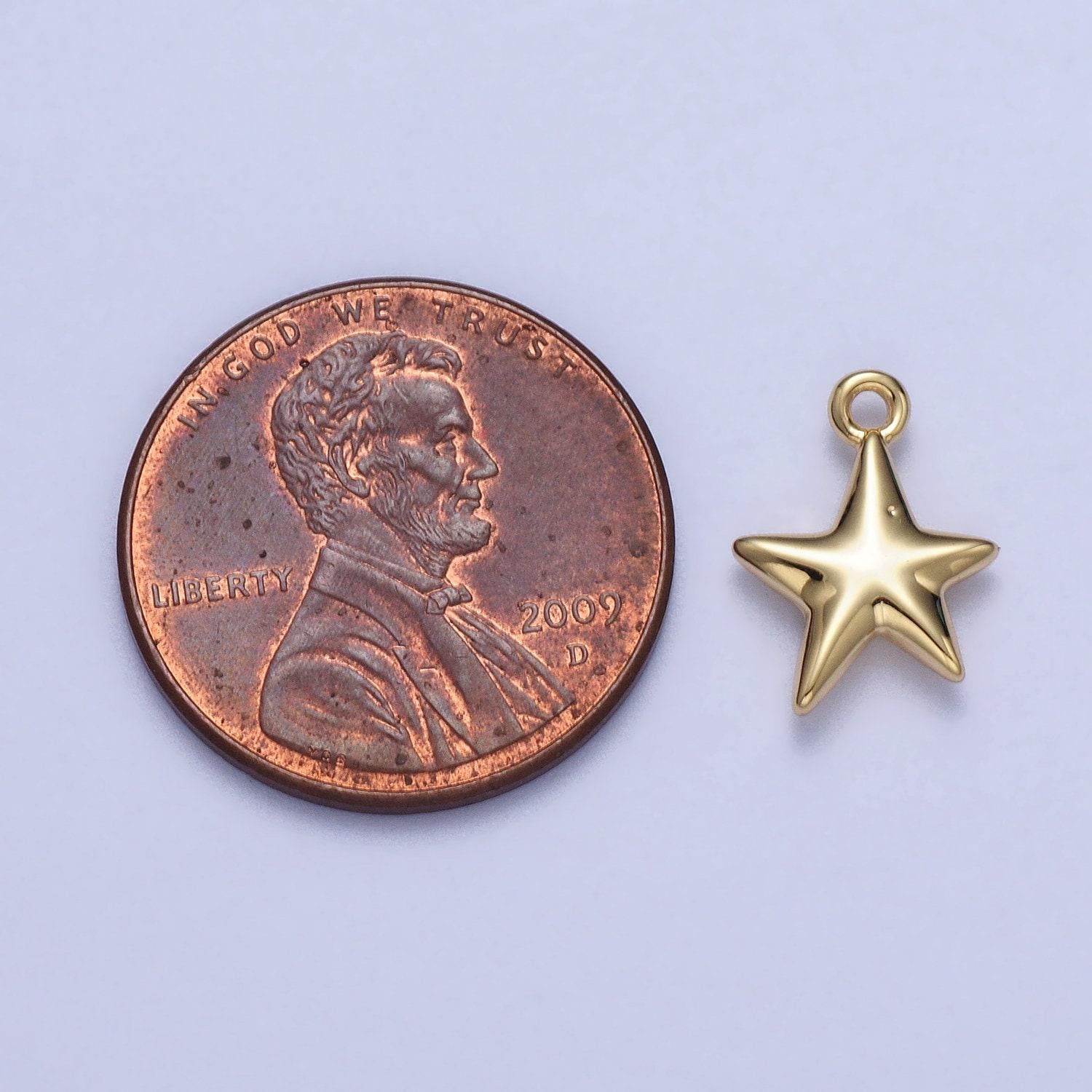 Mini gold star pendant lucky star charm for celestial jewelry accessories diy jewelry making ac036