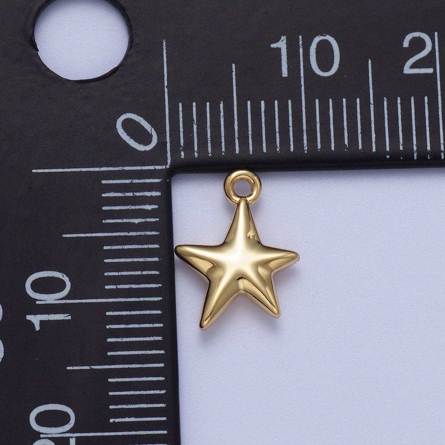 Mini gold star pendant lucky star charm for celestial jewelry accessories diy jewelry making ac036