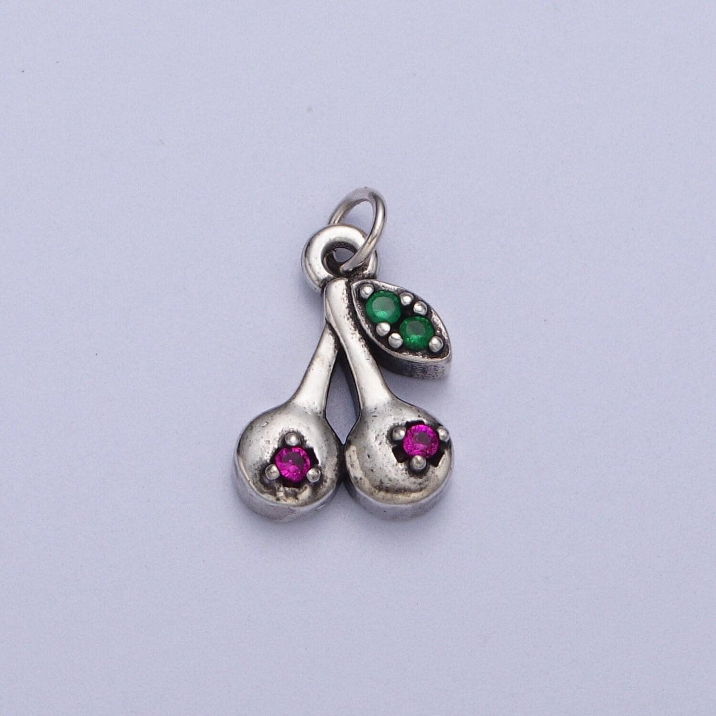 Dainty tiny delicate red cherry charm 24k gold filled for necklace pendant, earring bracelet charm gift diy jewelry making supplies