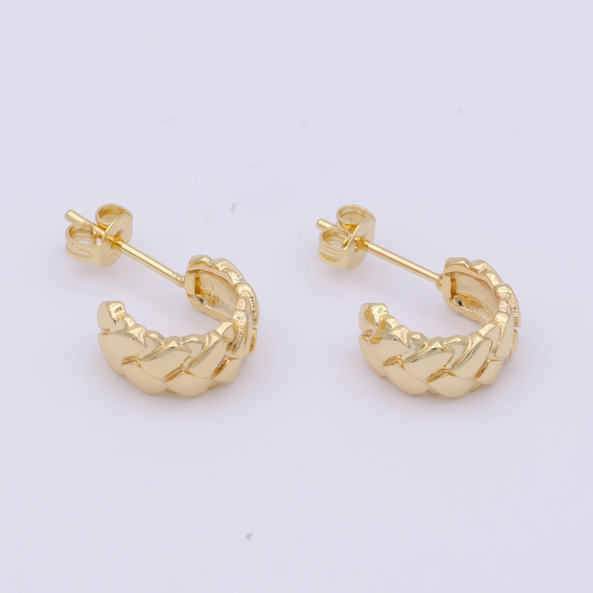 14k gold filled thick hoops - gold thick hoop earrings - chunky thick hoops - light weight hoops dome earring p088