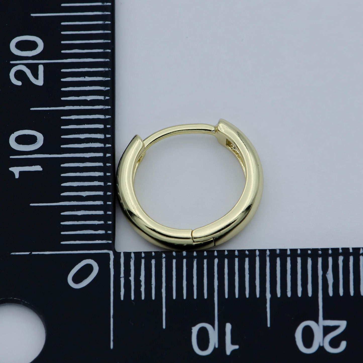1 pair 14mm huggie earrings, gold hoops, huggie hoop earring, hoop earrings, round loops,ab-1165