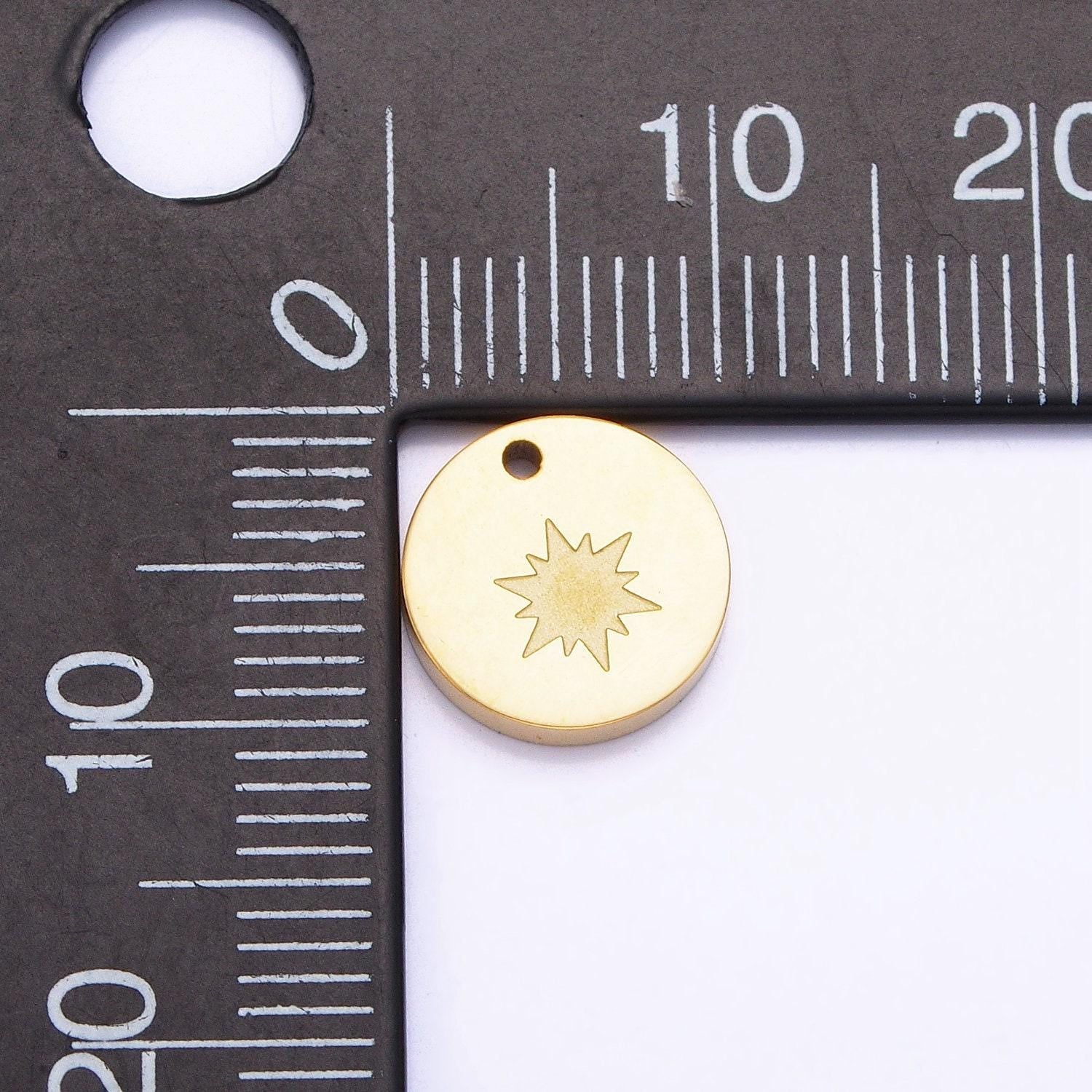 Stainless steel round charm coin pendant starburst charm star bracelet necklace jewelry making supplies ab1151 ab1152