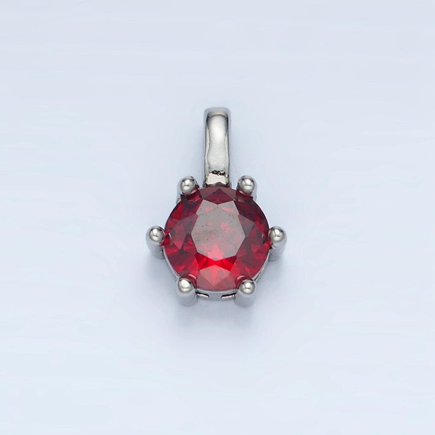 24k gold filled 11.5mm round cz personalized silver pendant | aa923-aa938