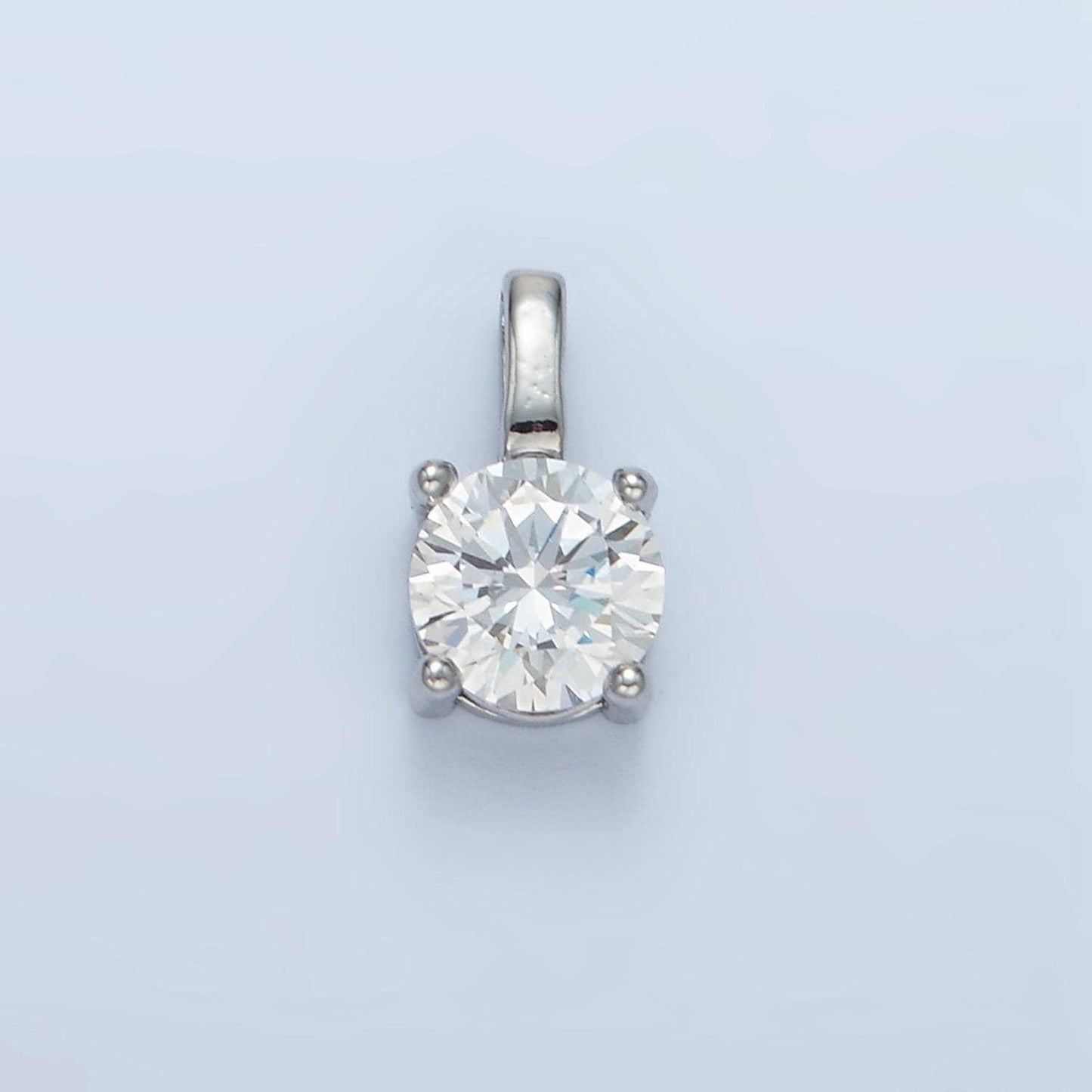 24k gold filled 11mm round cz personalized silver pendant | aa907-aa922