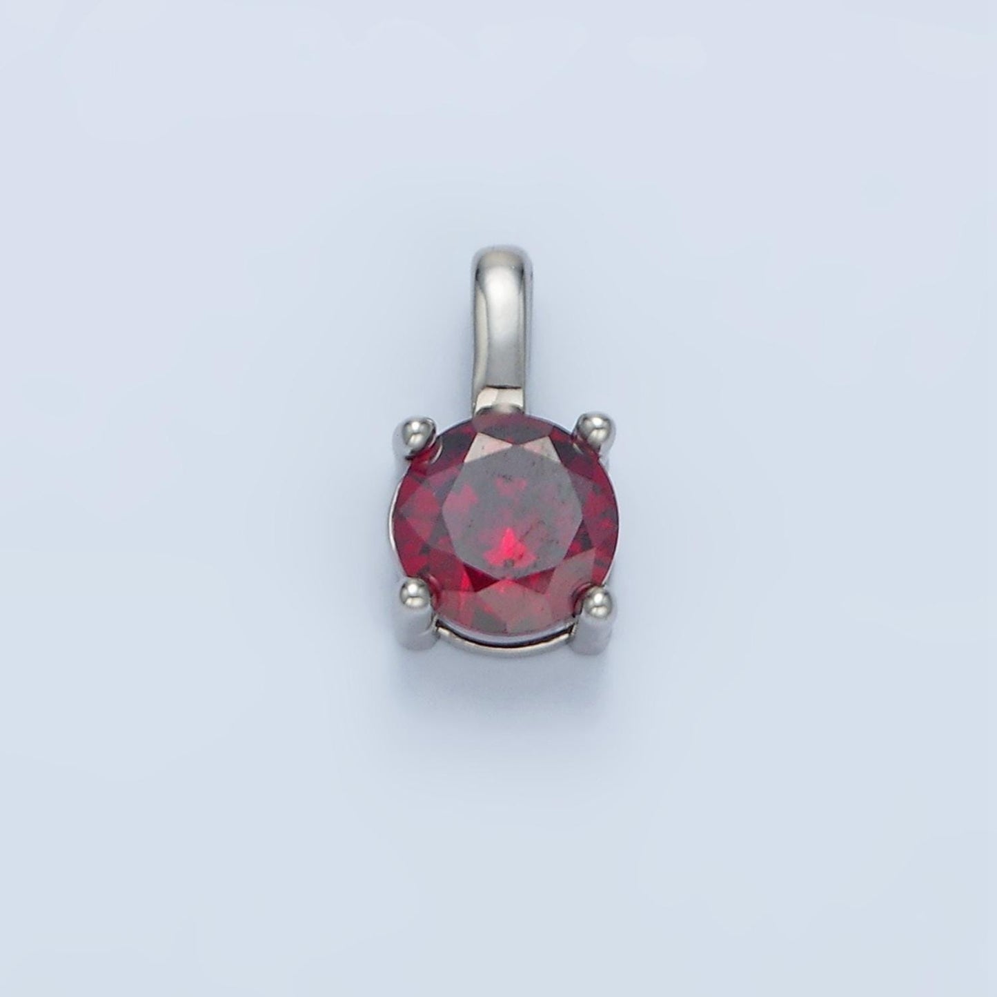 24k gold filled 11mm round cz personalized silver pendant | aa907-aa922