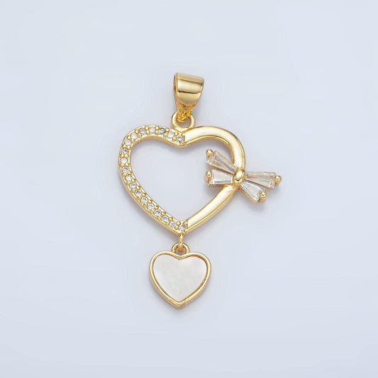 Dainty 24k gold filled heart charms, love pendant, dainty heart charm for valentine bracelet earring necklace supply aa866