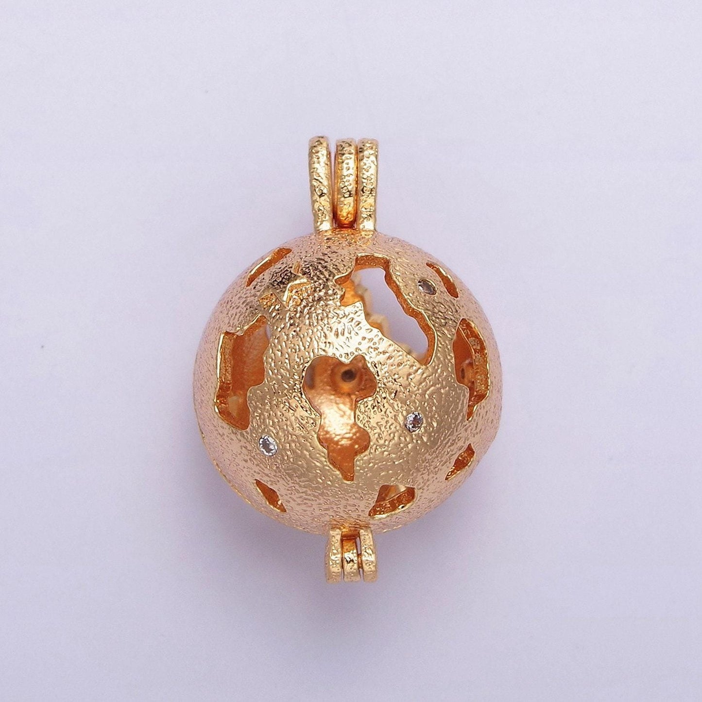 Healing stone cage locket pendant round ball pendant, gemstone diffused jewelry making, diy gemstone natural stone locket charms necklace