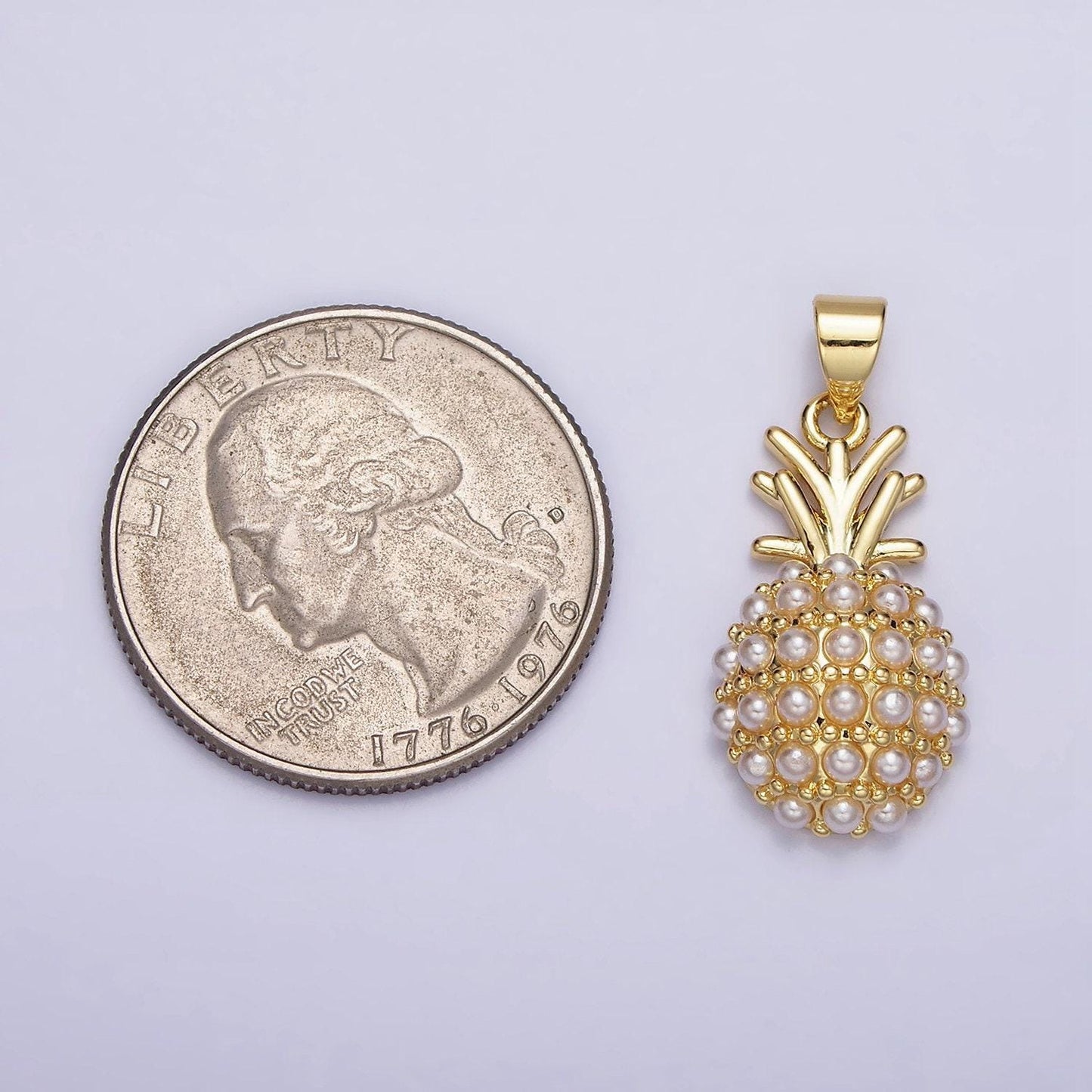 Dainty gold pineapple charms tropical fruit tiny charm jewelry for necklace bracelet earring necklace making hawaiian aa440
