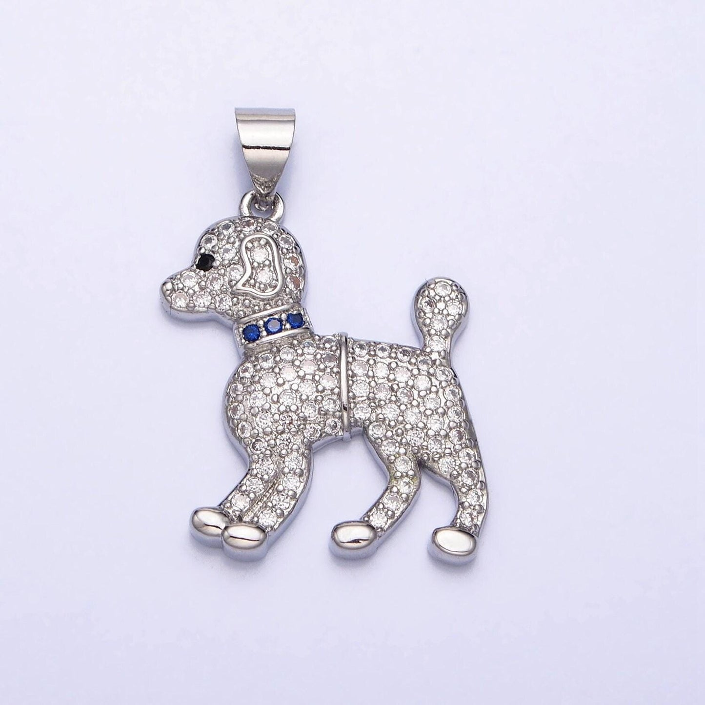 Dainty cubic dog charm for bracelet necklace earring component 16k gold filled pet charm collar animal pendant aa388