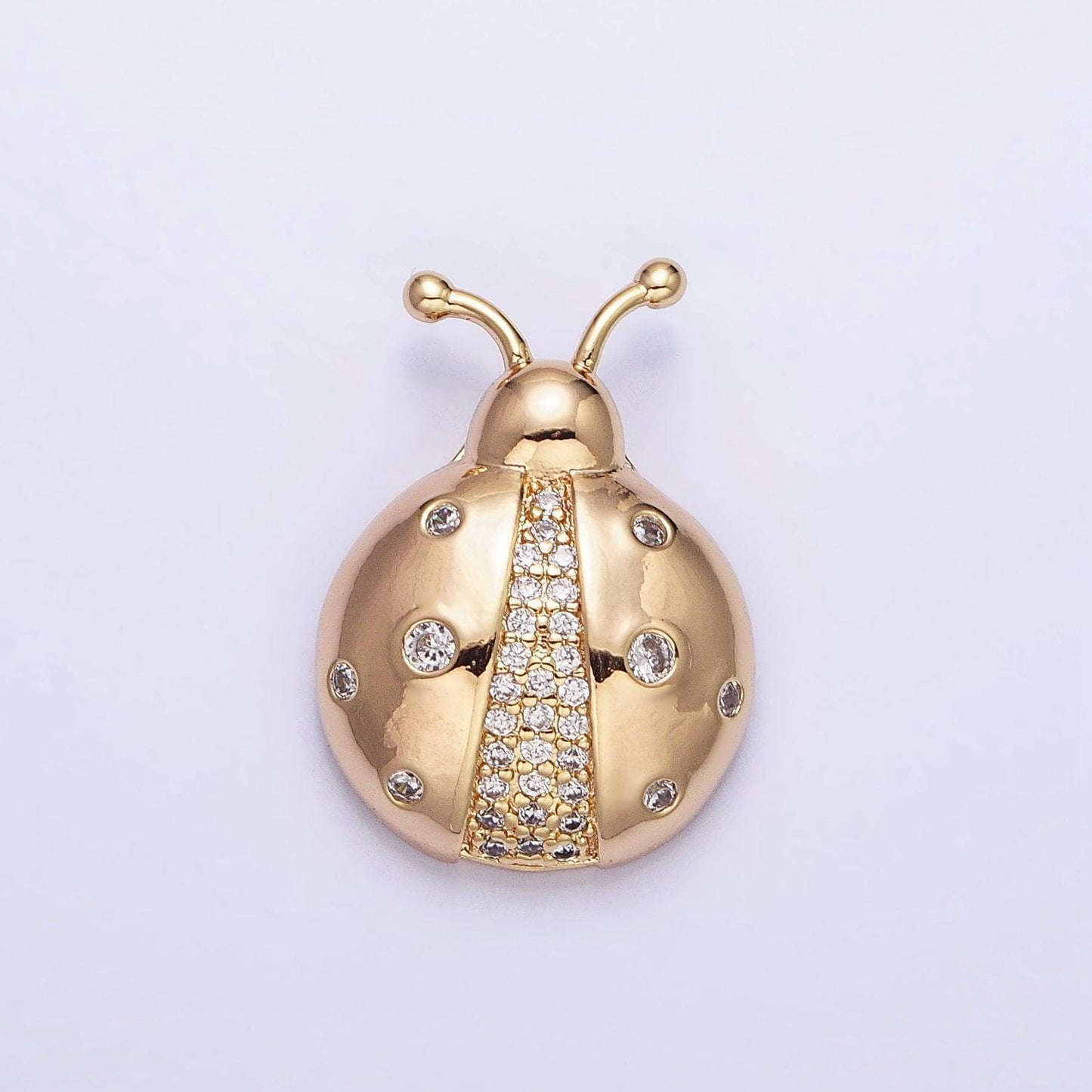 Dainty 18k gold filled ladybug charm pendant, lady bug jewelry making component supply supplies insect animal jewelry inspired aa315