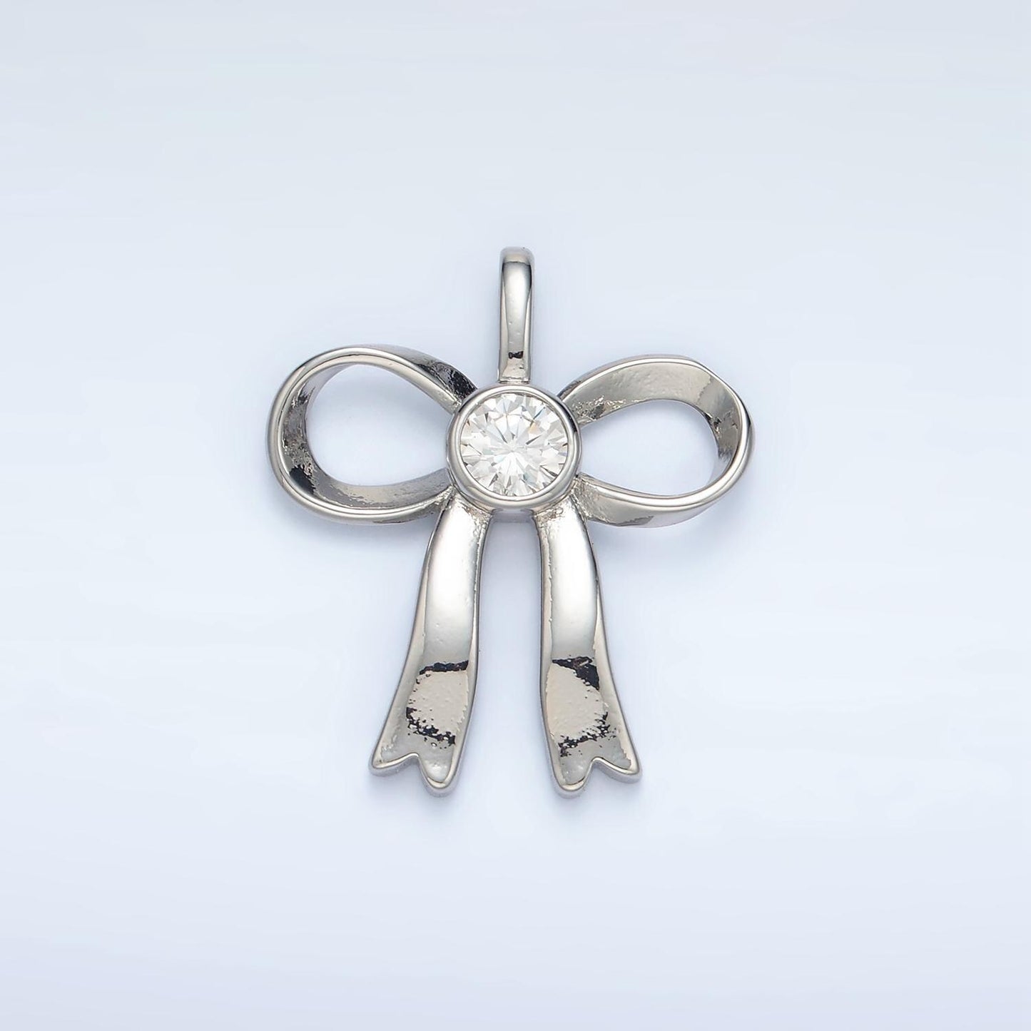 Mini 24k gold filled 25.4mm mini bow charm earring supply for jewelry making | aa1411