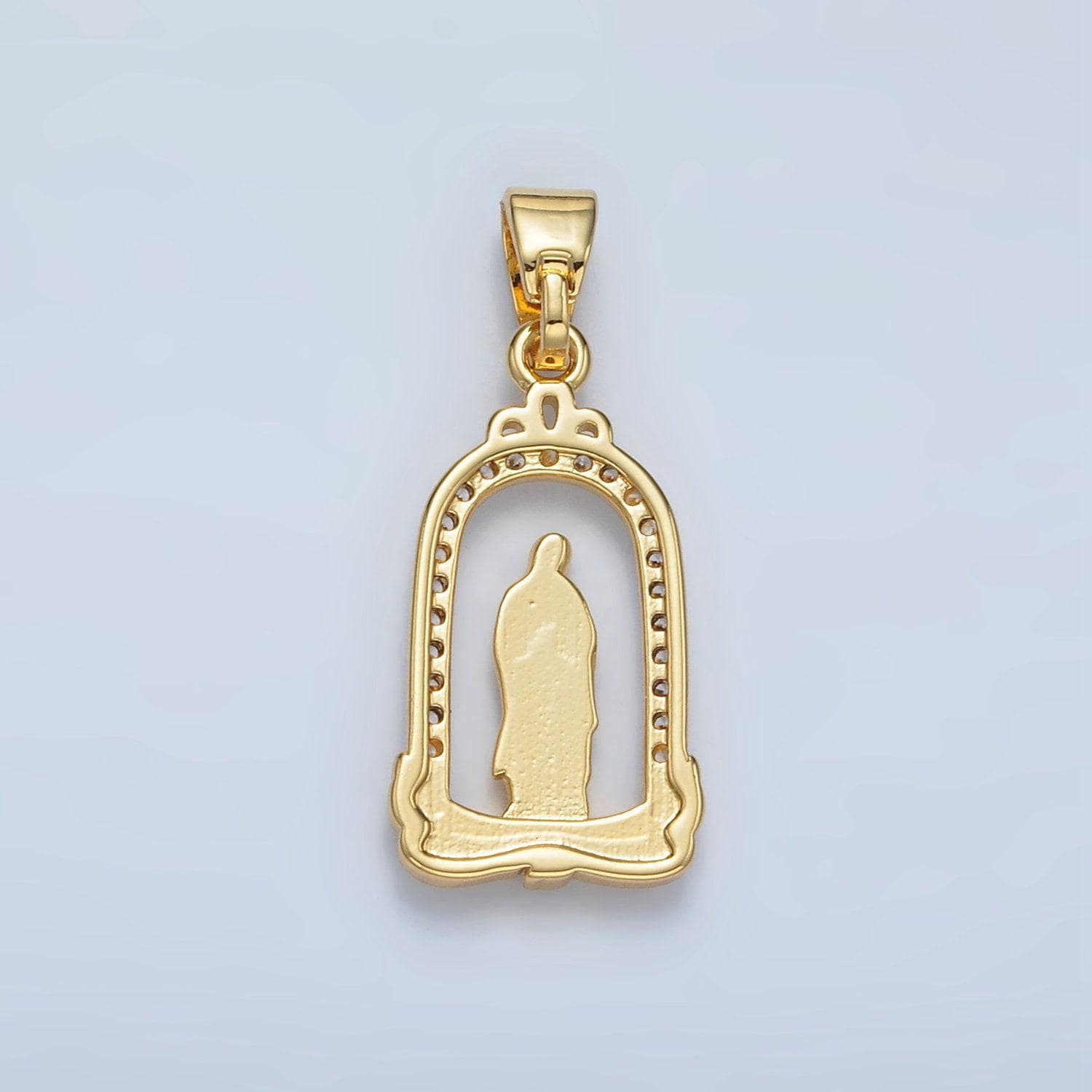 Small virgin mother mary miraculous medal gold fill oval pendant charm 9x8mm religious charm oval medallion healing prayer catholic charm