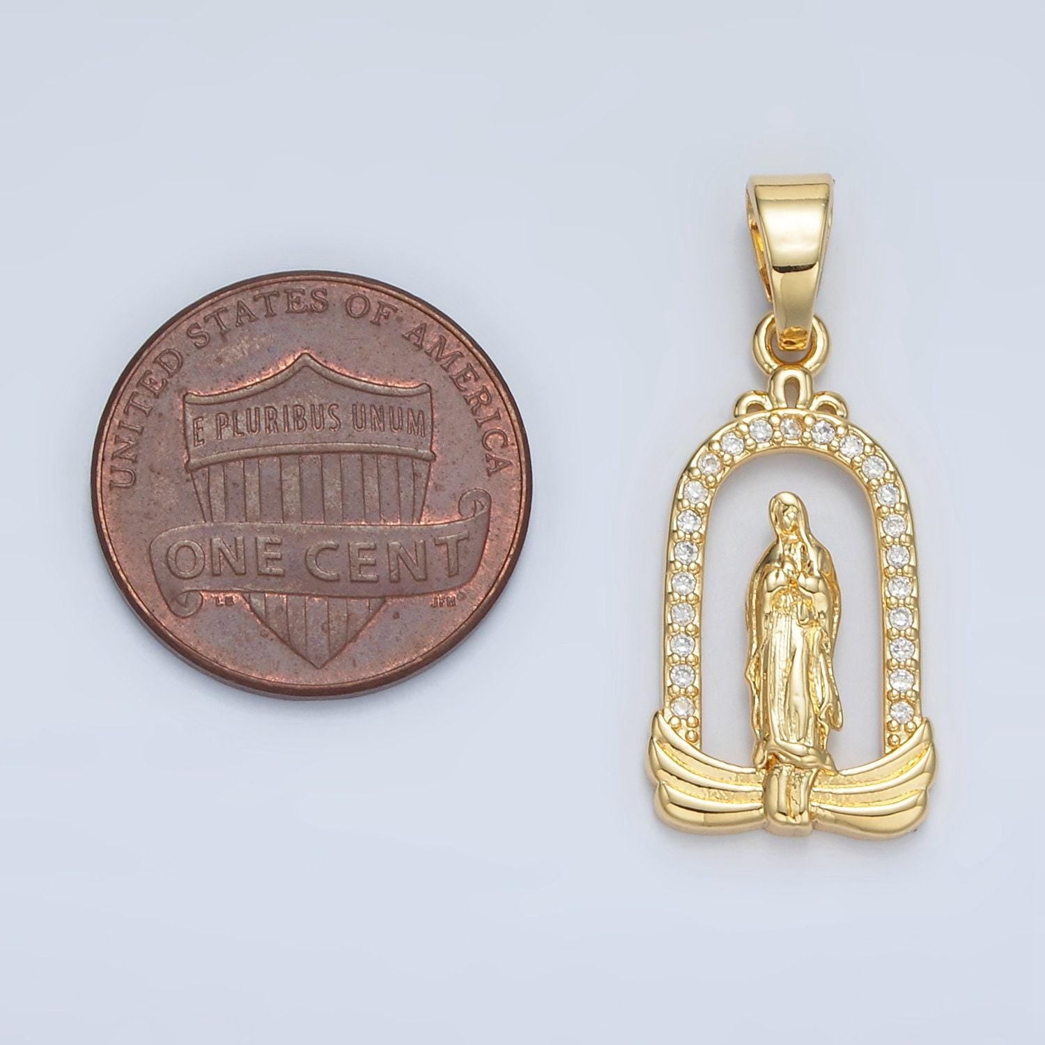 Small virgin mother mary miraculous medal gold fill oval pendant charm 9x8mm religious charm oval medallion healing prayer catholic charm
