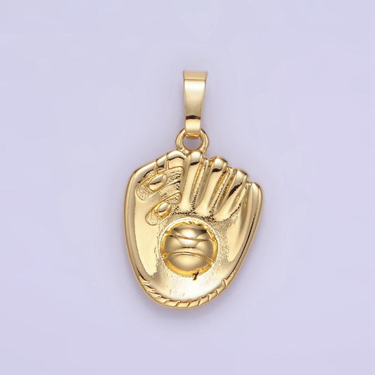 Dainty baseball glove charm softball pendant sport charm coach gift idea for jewelry making supply aa1352