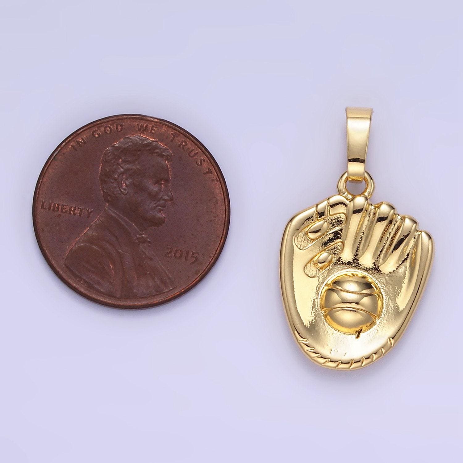 Dainty baseball glove charm softball pendant sport charm coach gift idea for jewelry making supply aa1352