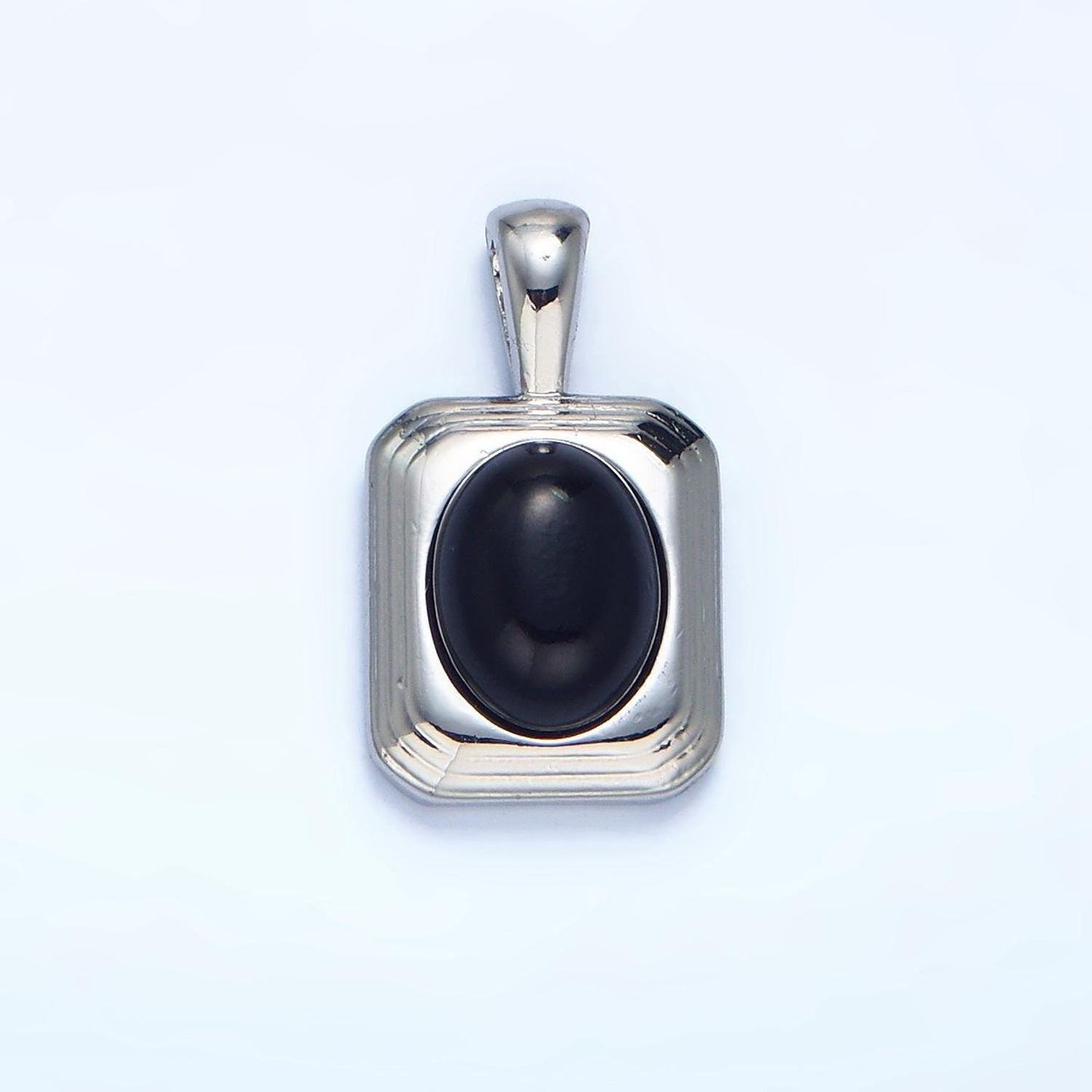 Mini tag charm with carnelian red oval stone for necklace pendant jewelry making supply aa-132