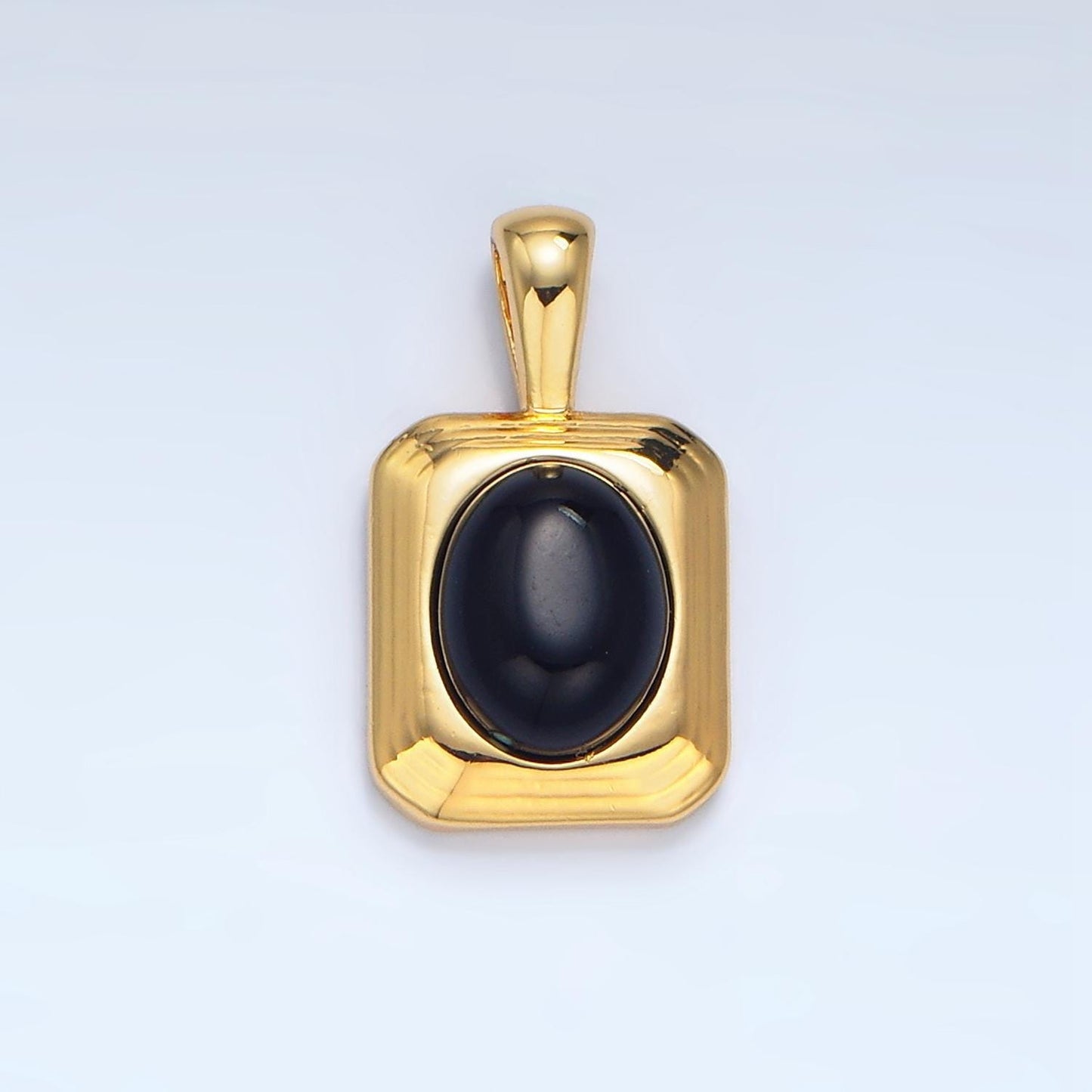 Mini tag charm with carnelian red oval stone for necklace pendant jewelry making supply aa-132