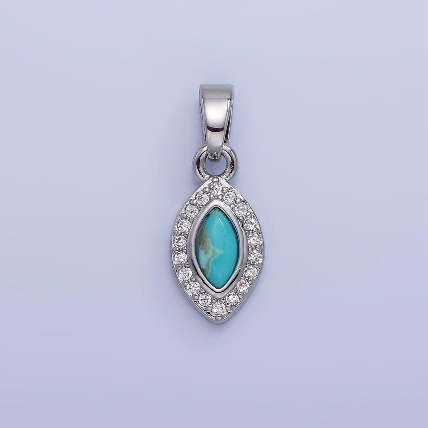 Cz micro paved gold evil eye charm cubic turquoise beads pendant for bracelet necklace jewelry craft supply aa1251